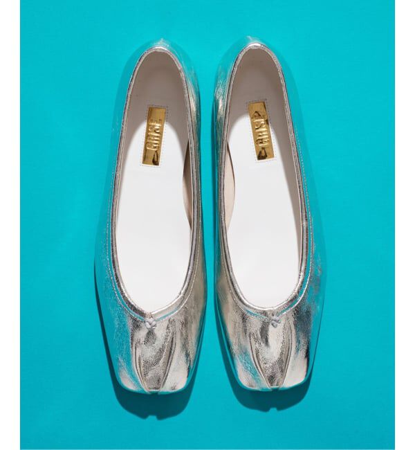 GRISE「《追加》GRISEレザースクエアプリーツフラット」|その他|シルバー