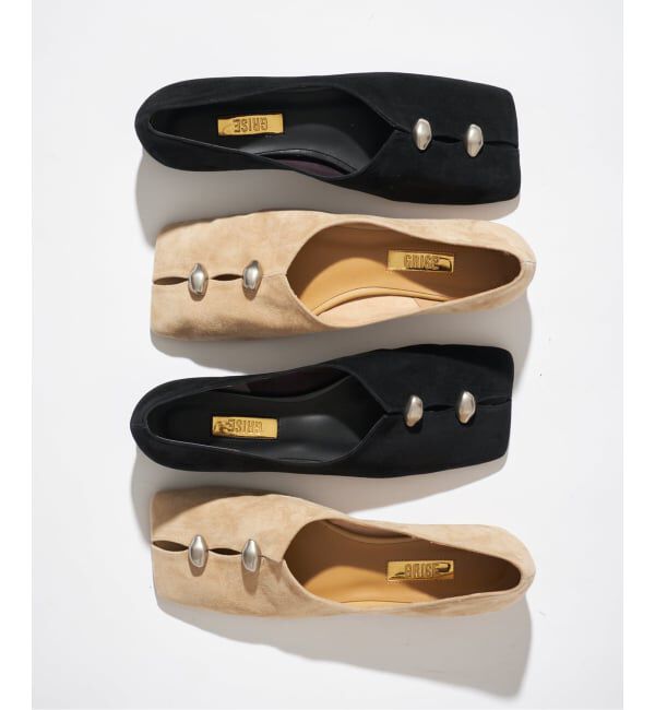 GRISE「GRISEレザーワイドスクエアスリットフラット」|その他|