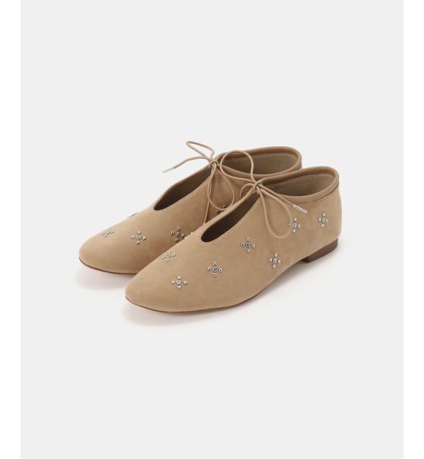  「ディープカットスタッズフラットシューズ」|その他|