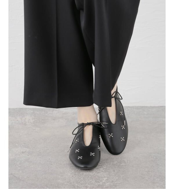  「ディープカットスタッズフラットシューズ」|その他|