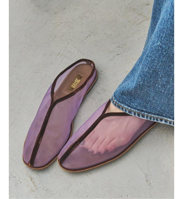 GRISE「《予約》GRISEシアー&times;ベルベットミュール」|その他|パープル
