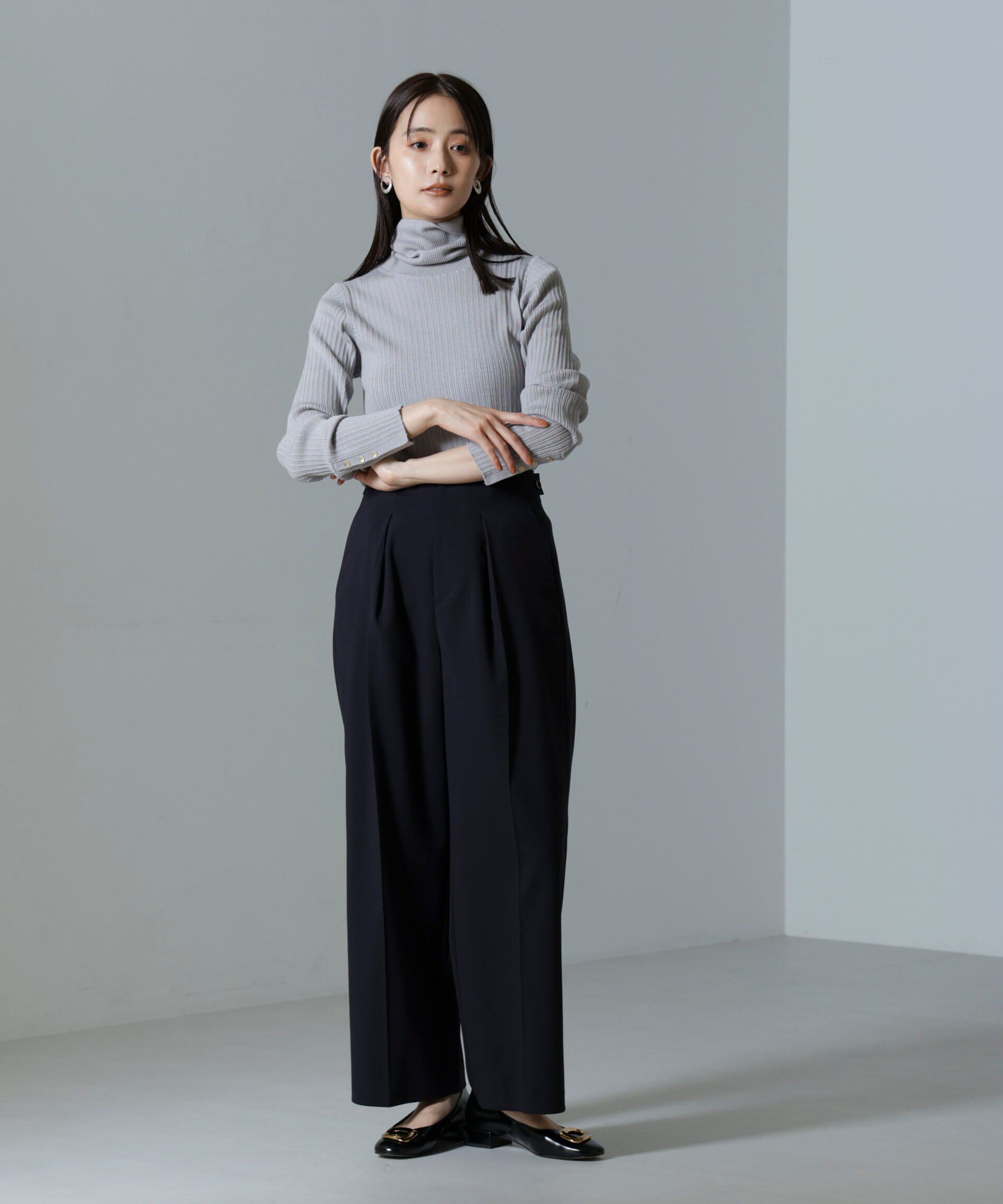 nano･universe「毛玉レスニットタートルネックリブプルオーバー」|ニット・セーター|