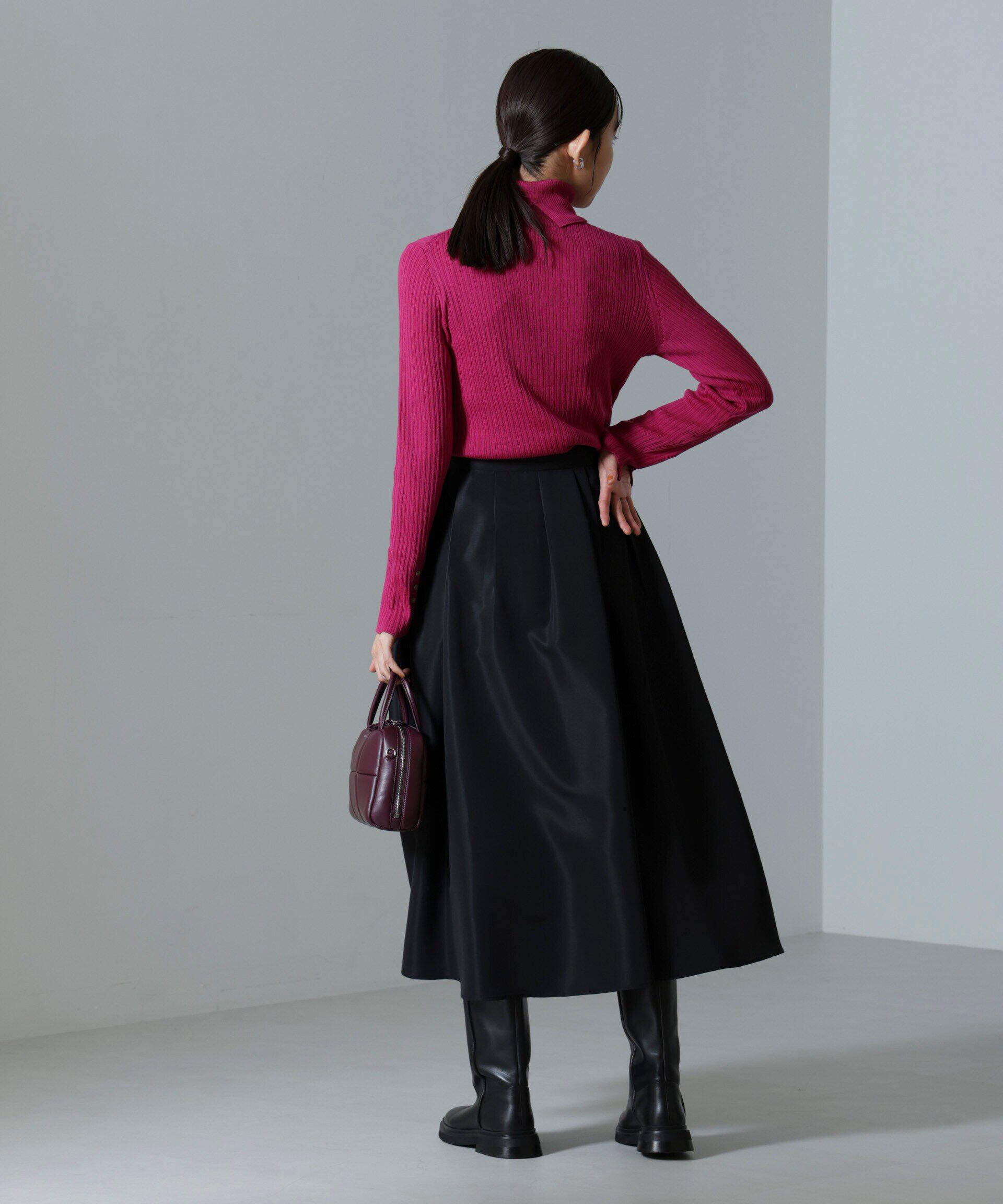 nano･universe「毛玉レスニットタートルネックリブプルオーバー」|ニット・セーター|