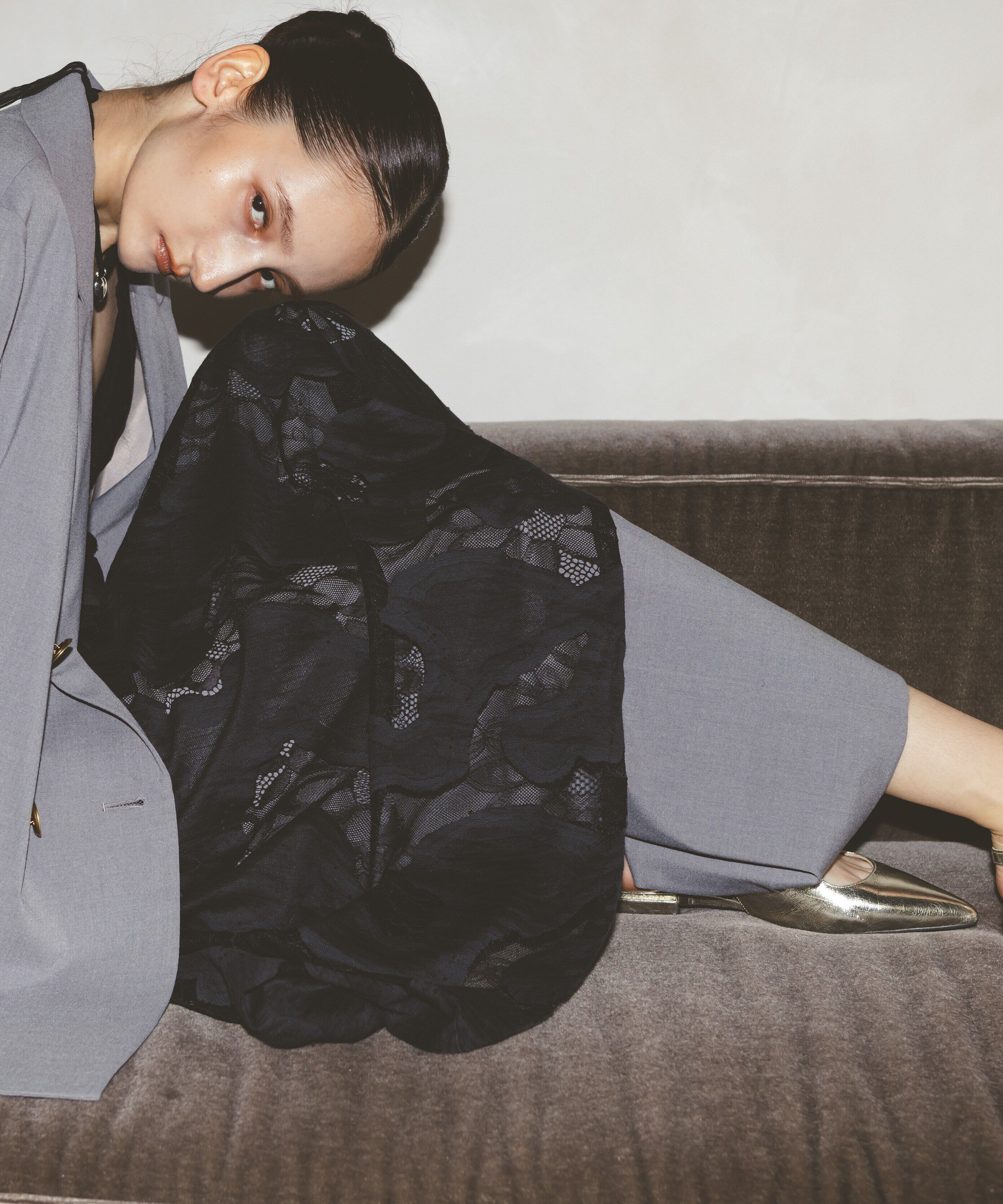 nano･universe「ドライウェザーストレッチ インタックワイドパンツ(セットアップ可)」|チノ|