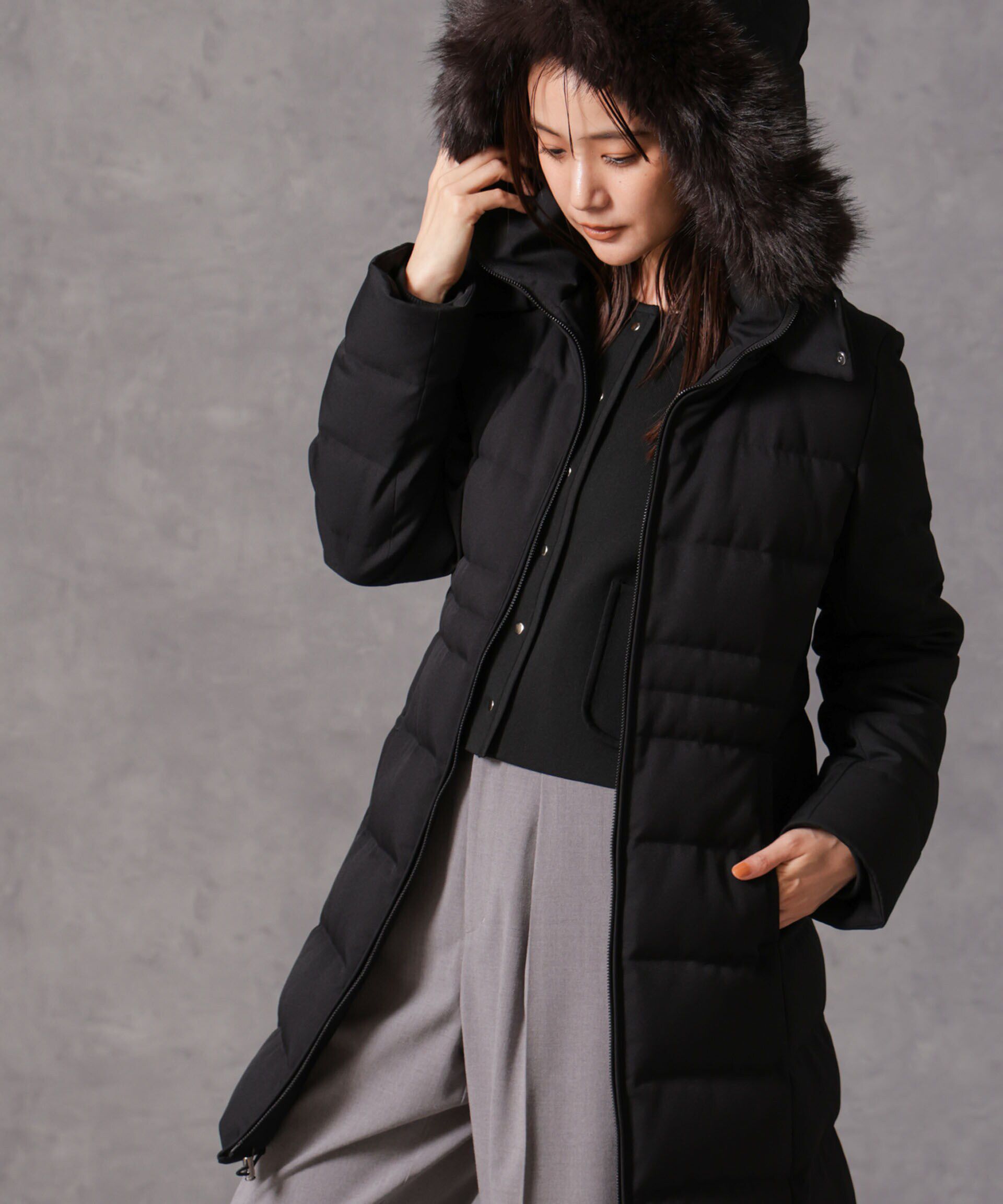 nano･universe「「西川ダウン(R)」サージロングダウン」|ダウン|