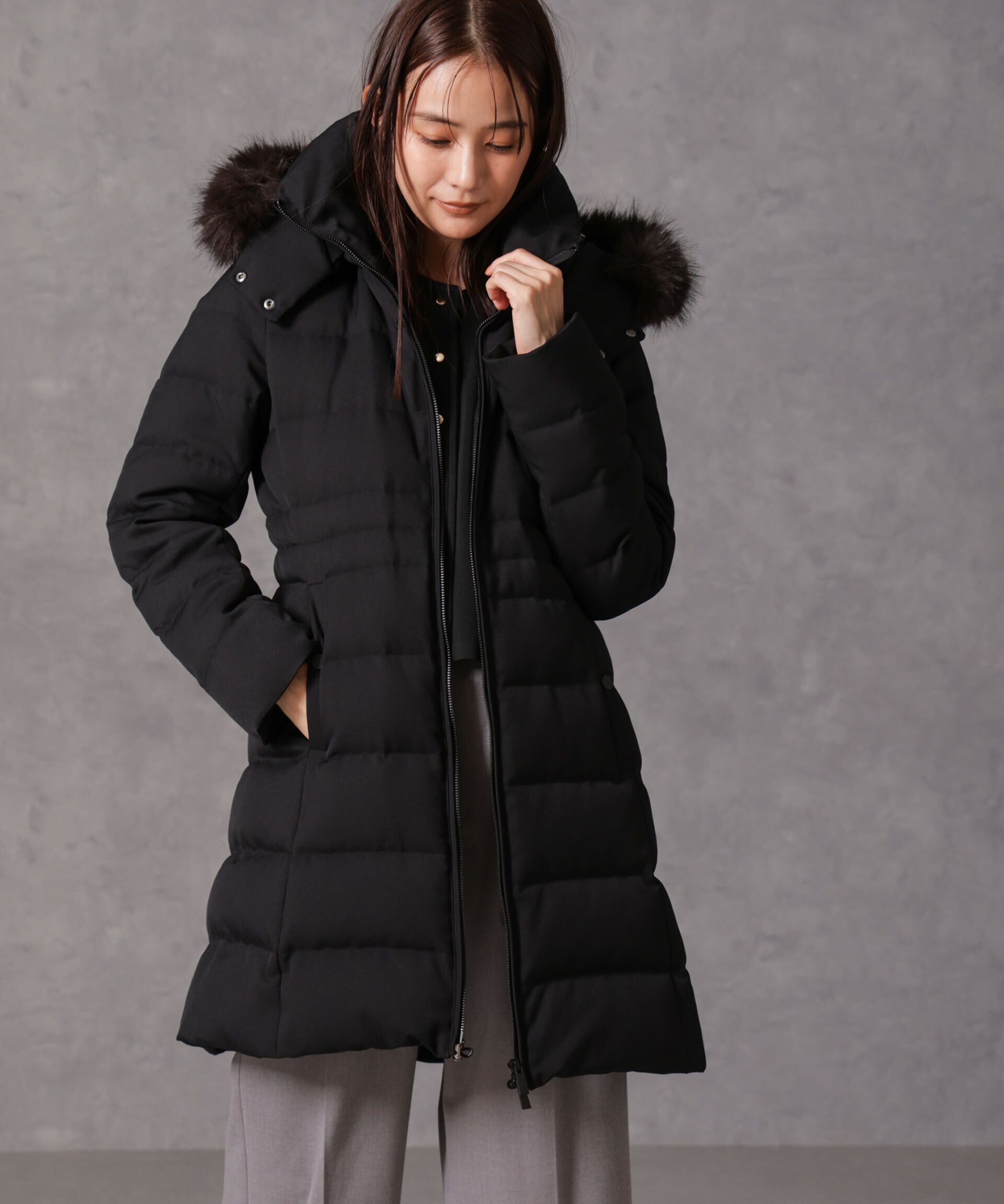 nano･universe「「西川ダウン(R)」サージロングダウン」|ダウン|