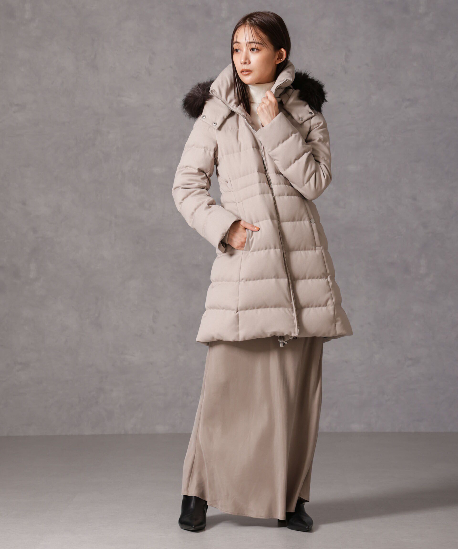 nano･universe「「西川ダウン(R)」サージロングダウン」|ダウン|