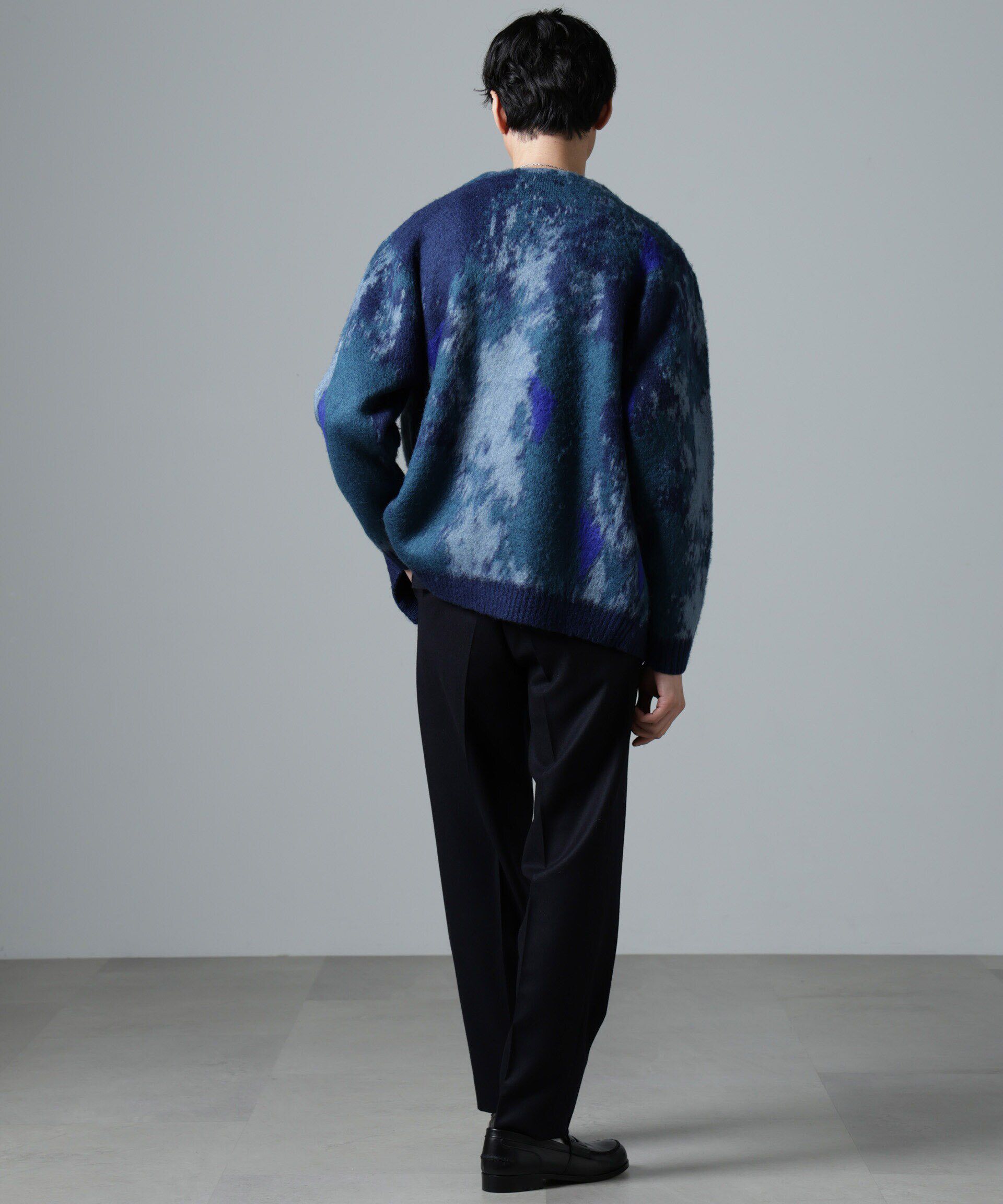 nano･universe「アート柄ニットカーディガン」|ニット・セーター|