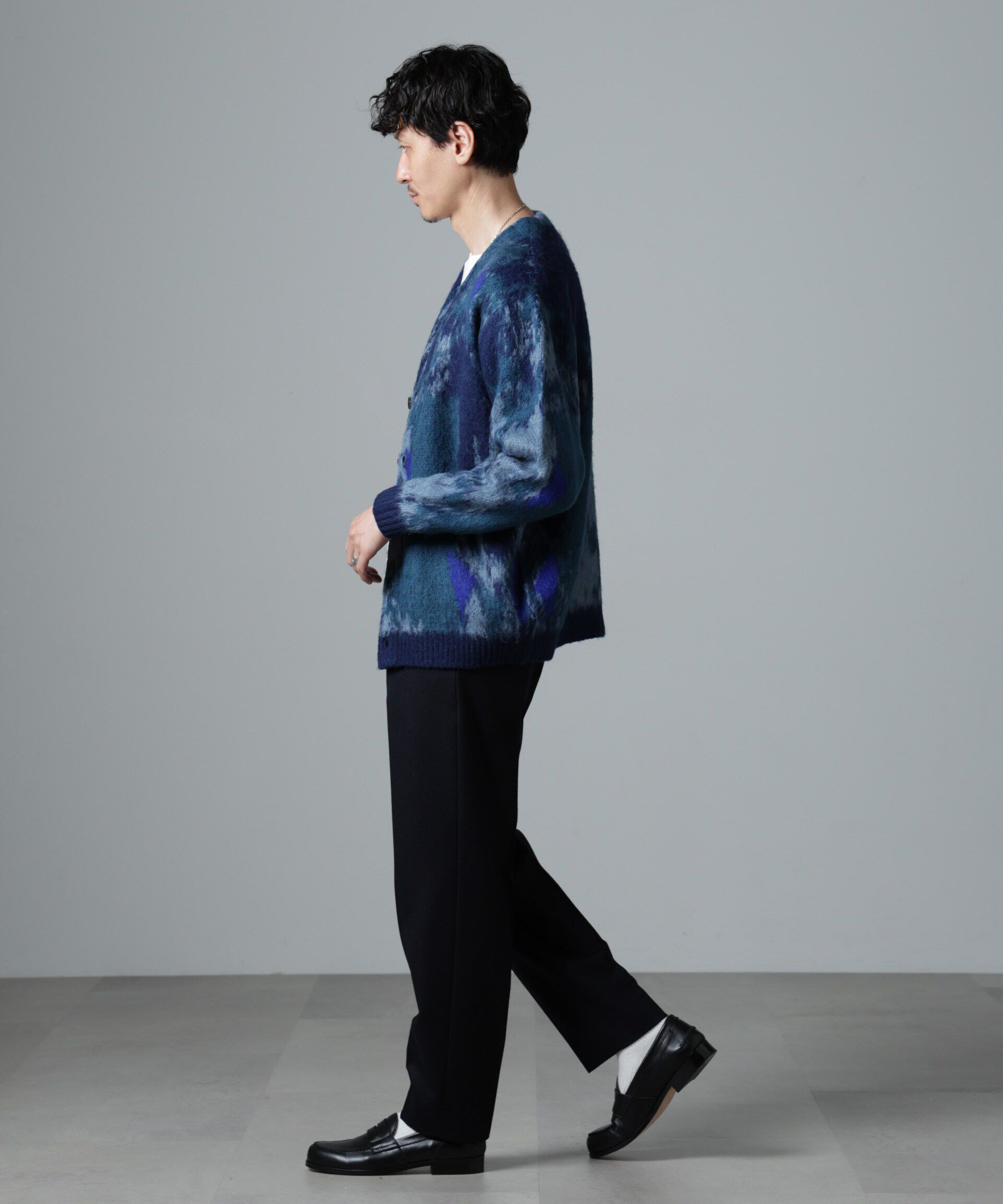 nano･universe「アート柄ニットカーディガン」|ニット・セーター|