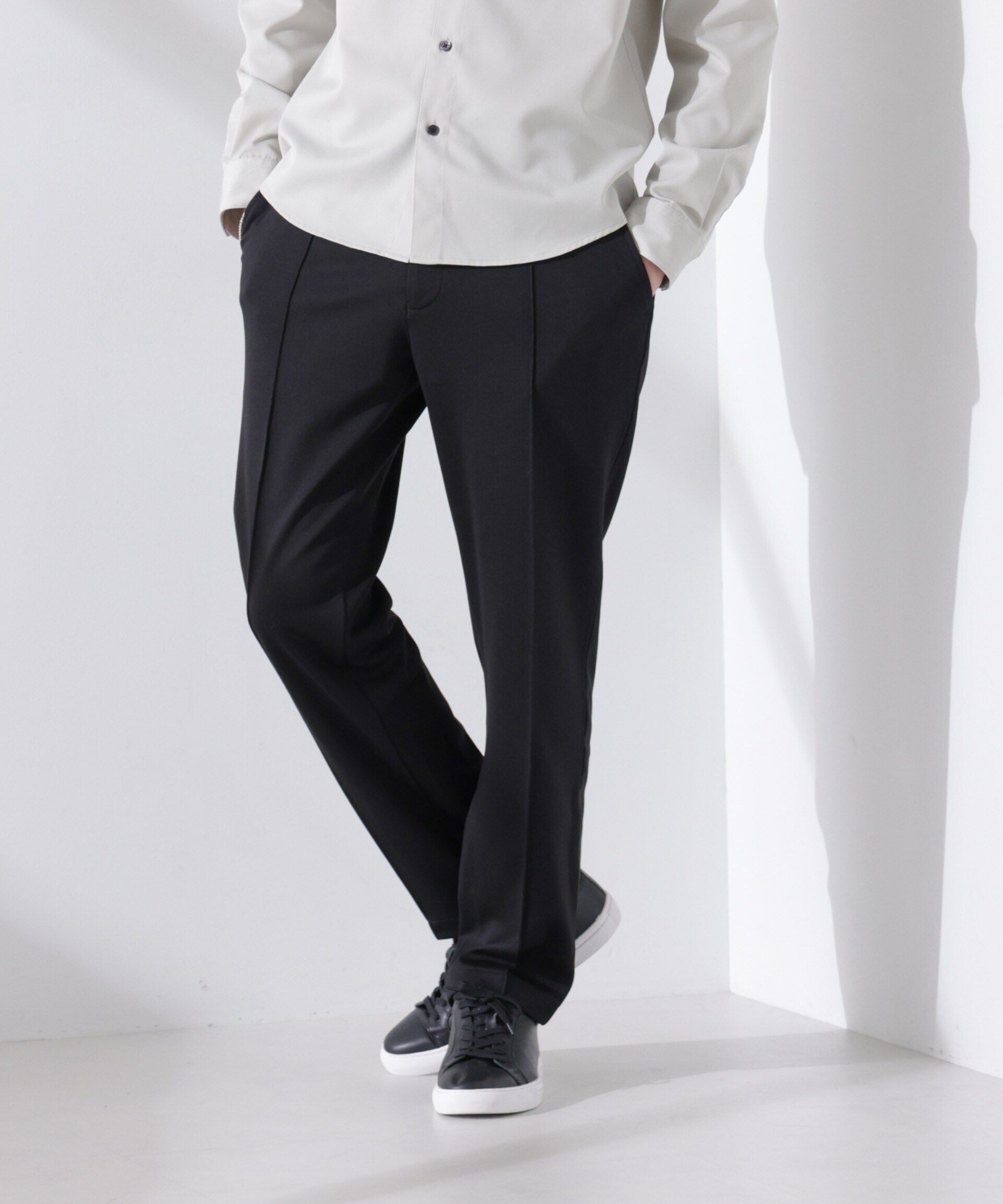 nano･universe「ダブルジャージーテーパードパンツ」|チノ|