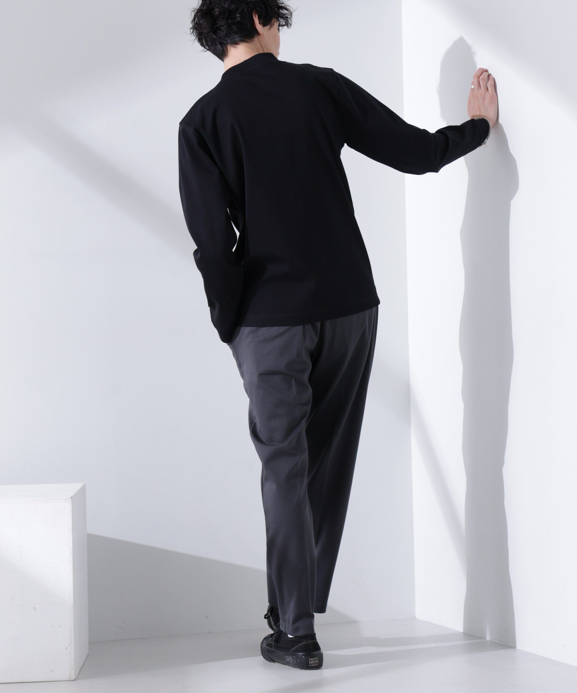 nano･universe「ダブルジャージーテーパードパンツ」|チノ|