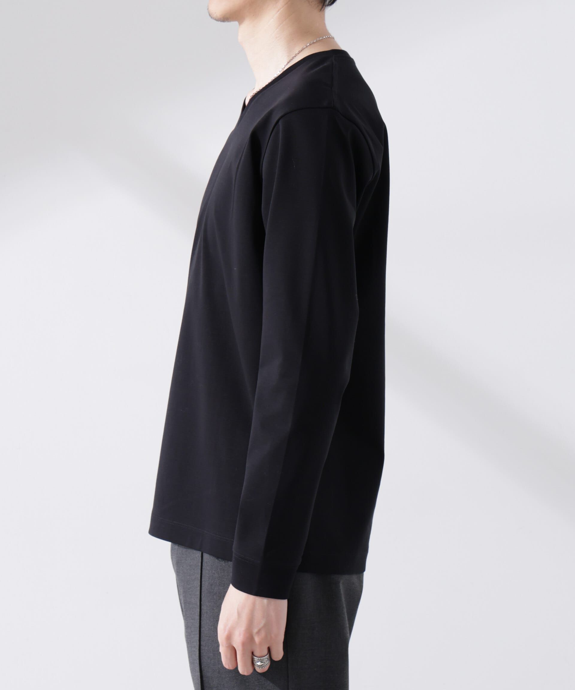 nano･universe「アンチスメル VネックTシャツ 長袖」|Tシャツ・カットソー|