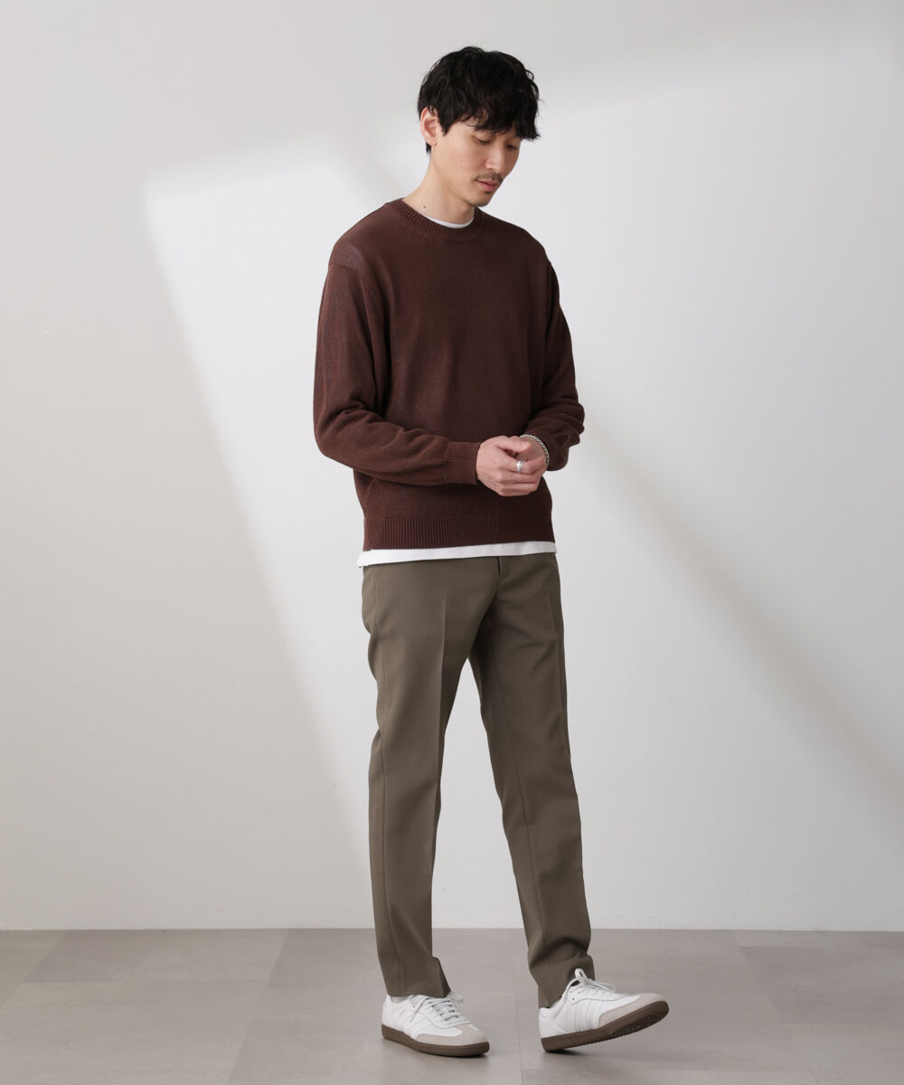 nano･universe「｢SOIGNE｣ECOPET(R)&times;AERO ツイルストレッチスラックス」|チノ|