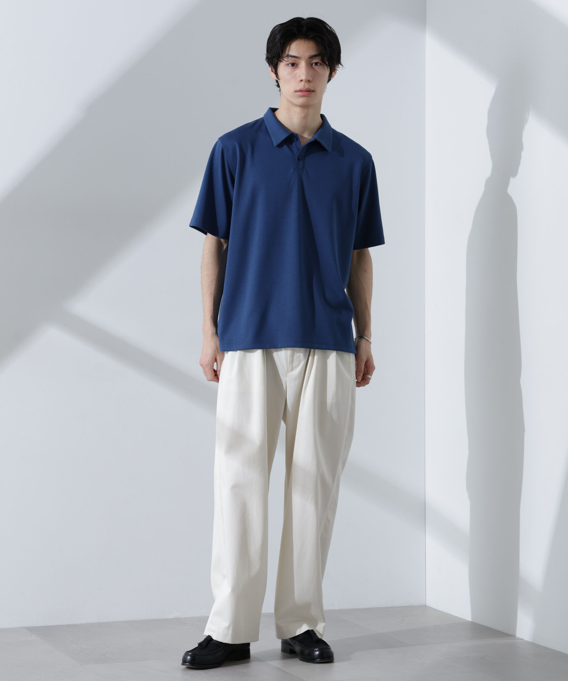 nano･universe「Pe/Ry鹿の子ポロシャツ 半袖」|Tシャツ・カットソー|