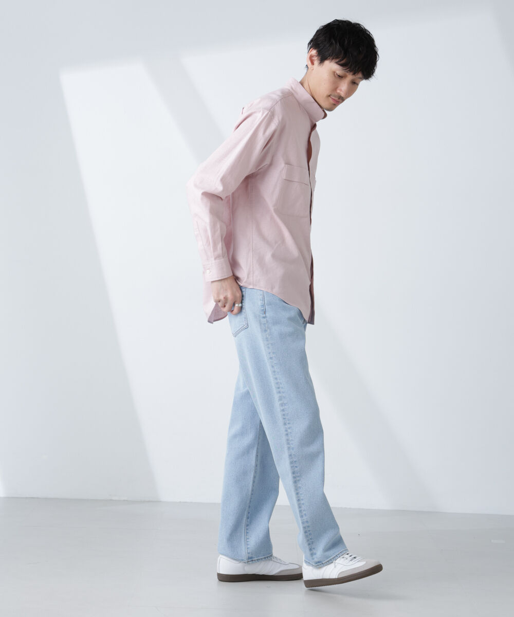 nano･universe「「BELGIUM LINEN FABRICS」リネンコットンスタンドカラーシャツ」|シャツ・ブラウス|