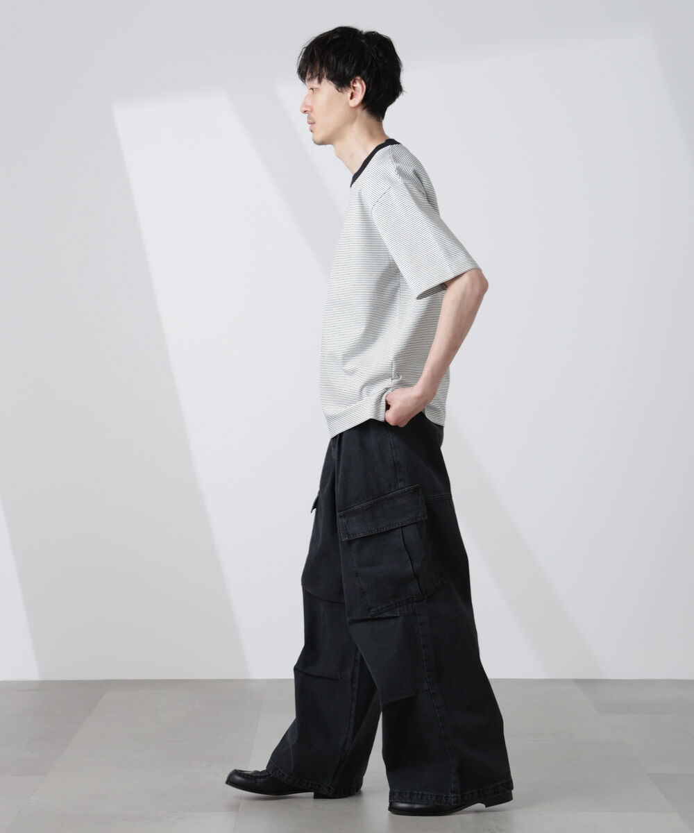 nano･universe「ワイドシルエットボーダーTシャツ」|Tシャツ・カットソー|