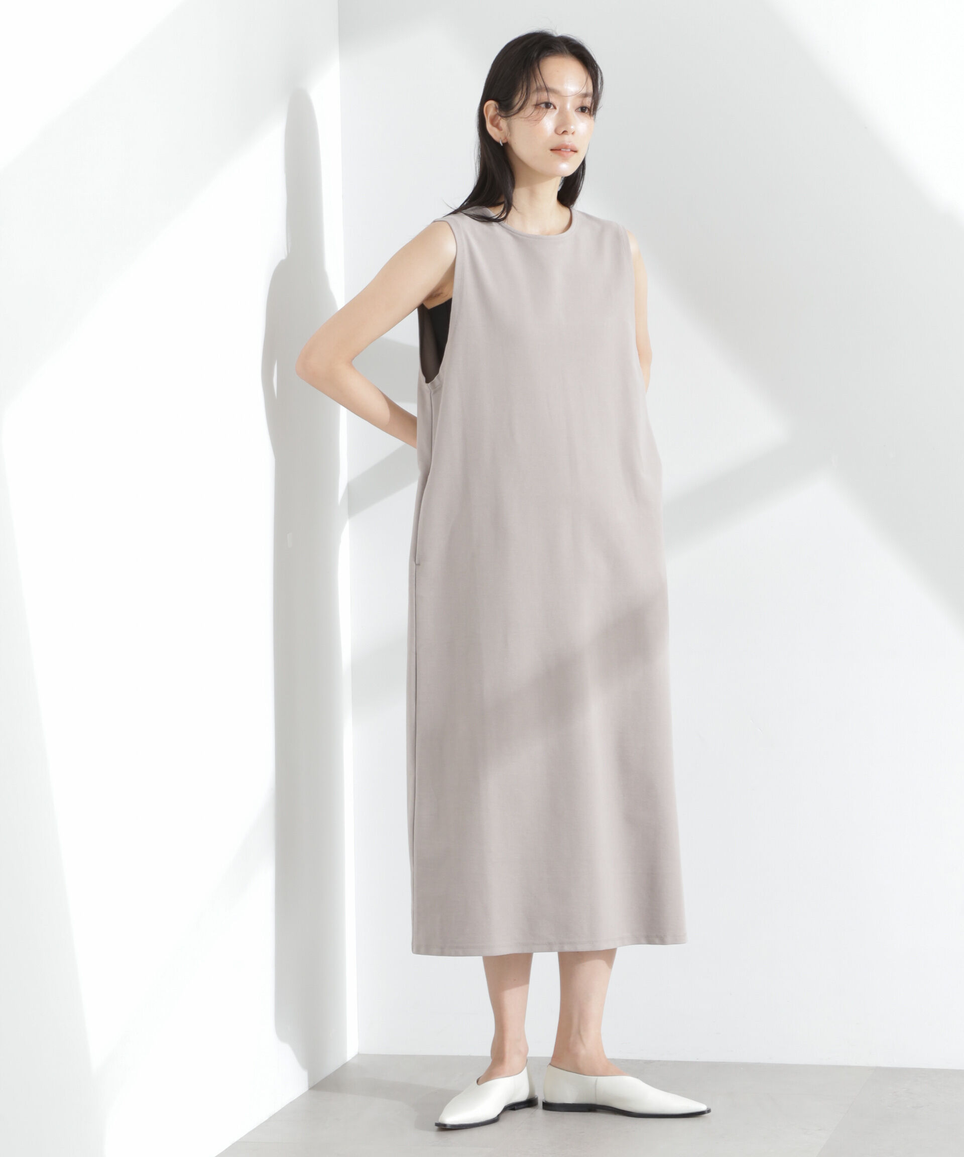 nano･universe「「MC」coveross(R)ツイル調 冷感プレーティング天竺ワンピース」|ワンピース|