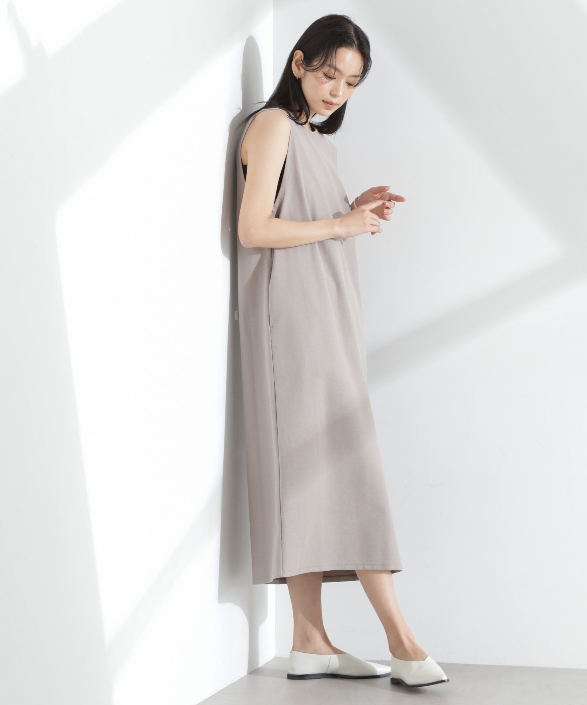 nano･universe「「MC」coveross(R)ツイル調 冷感プレーティング天竺ワンピース」|ワンピース|