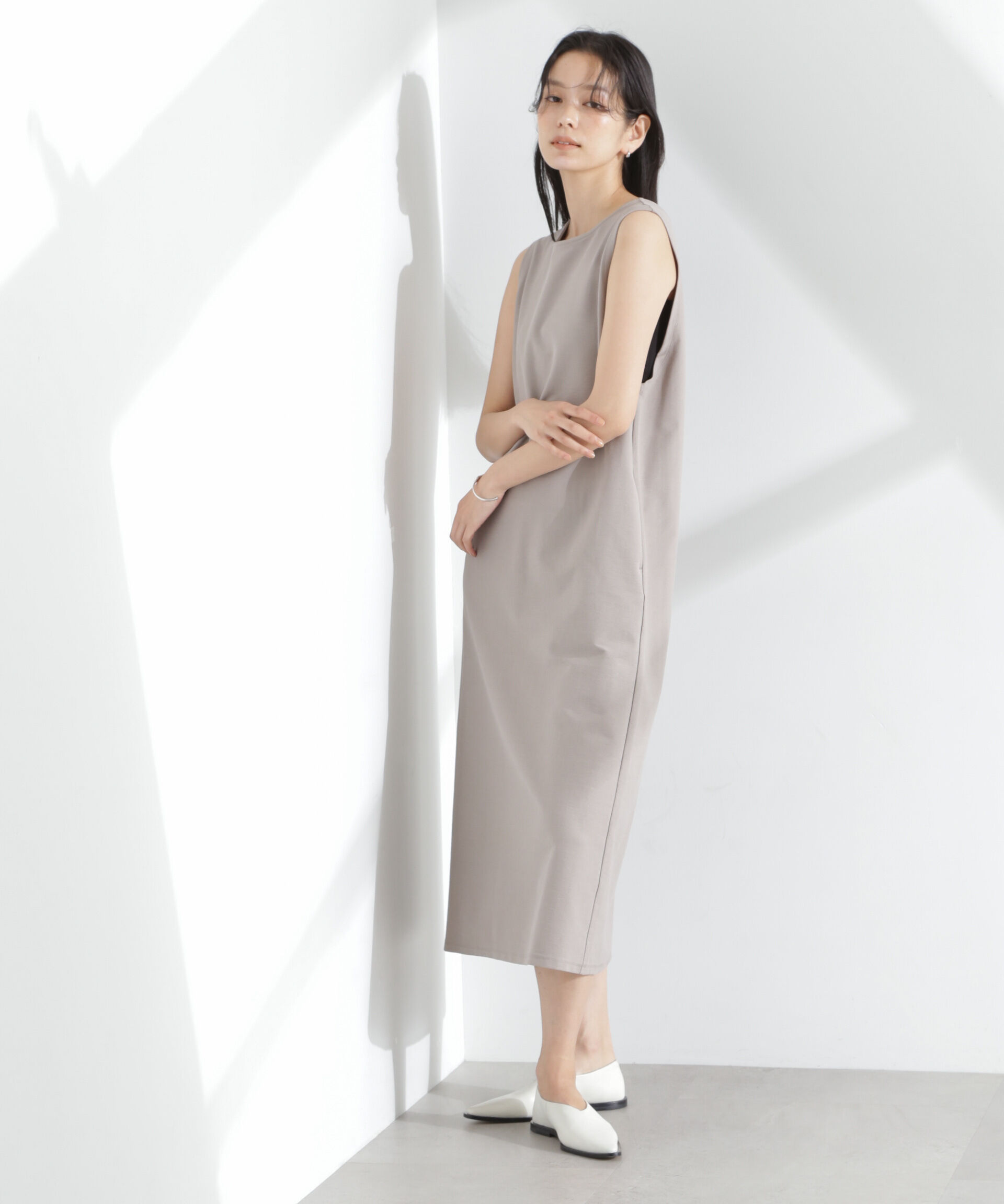 nano･universe「「MC」coveross(R)ツイル調 冷感プレーティング天竺ワンピース」|ワンピース|