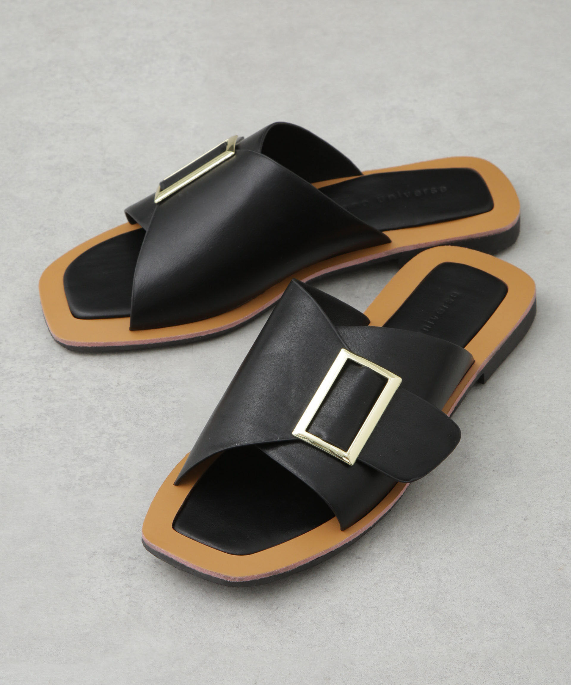 nano･universe「バックルフラットサンダル」|ビジネス・ドレスシューズ|