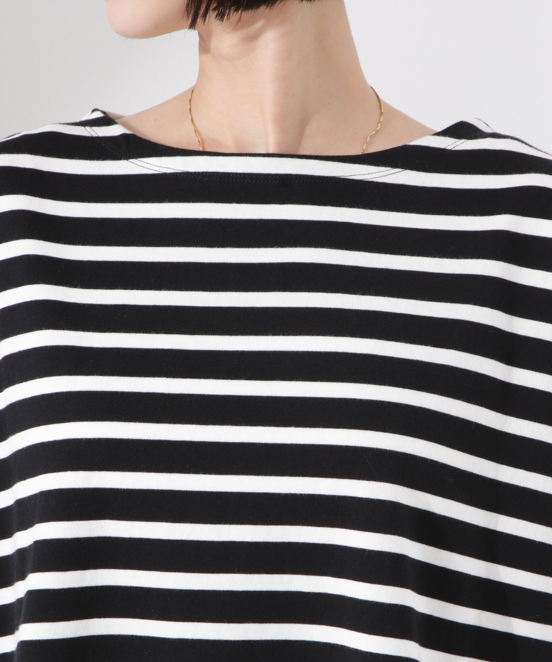 nano･universe「パネルボーダーワイドトップス」|Tシャツ・カットソー|