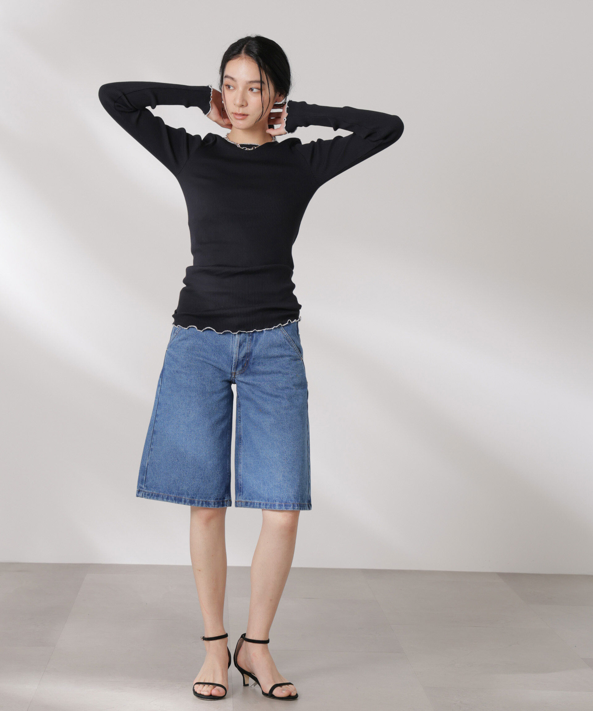 nano･universe「OperaSPORT/DANIELLE DENIM SHORTS」|チノ|