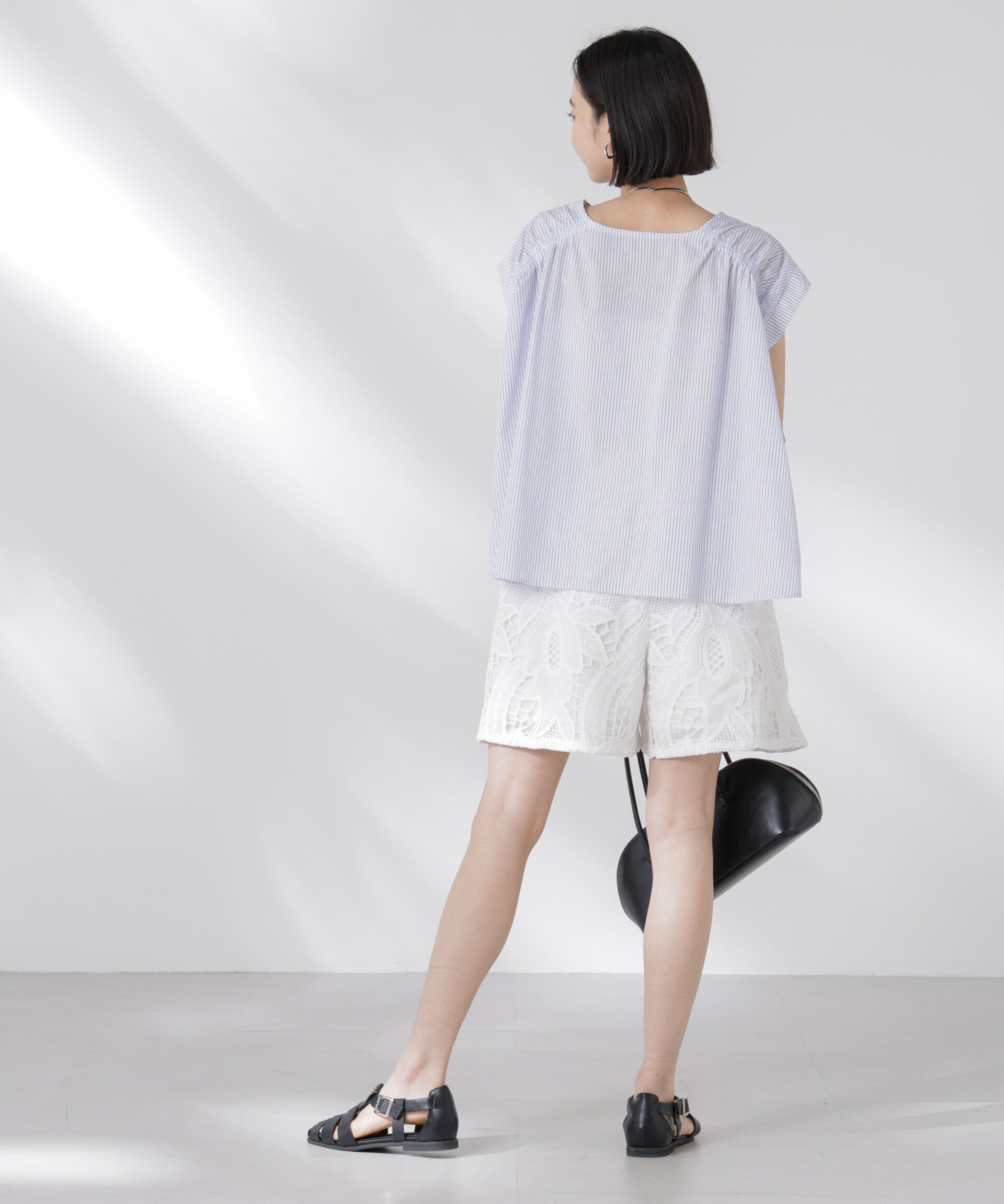 nano･universe「前後2wayギャザーデザインブラウス」|シャツ・ブラウス|