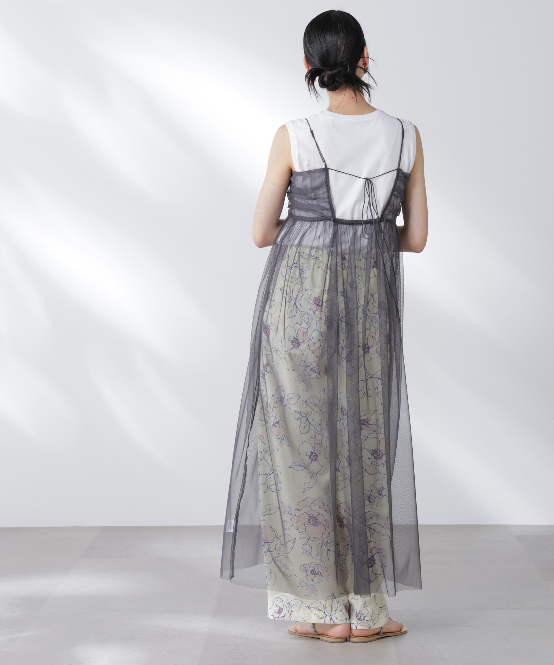 nano･universe「チュールキャミ&times;カットワンピースセット」|ワンピース|