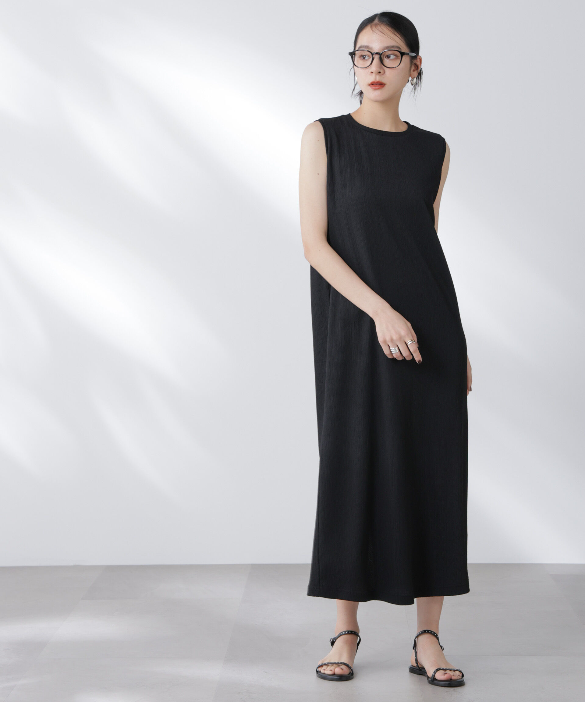 nano･universe「チュールキャミ&times;カットワンピースセット」|ワンピース|