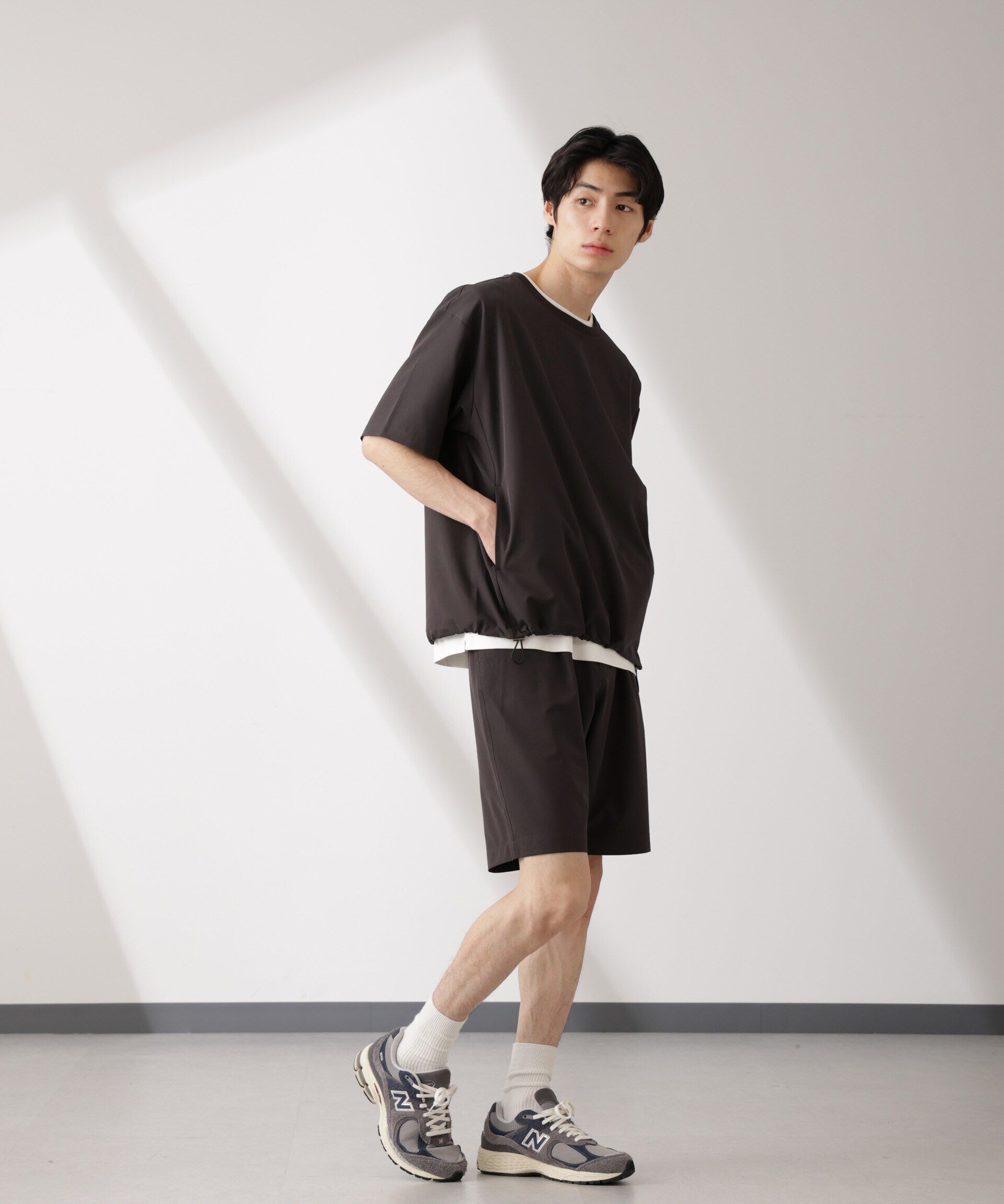  「ライトウェイトストレッチ プルオーバー半袖(セットアップ可)」|Tシャツ・カットソー|