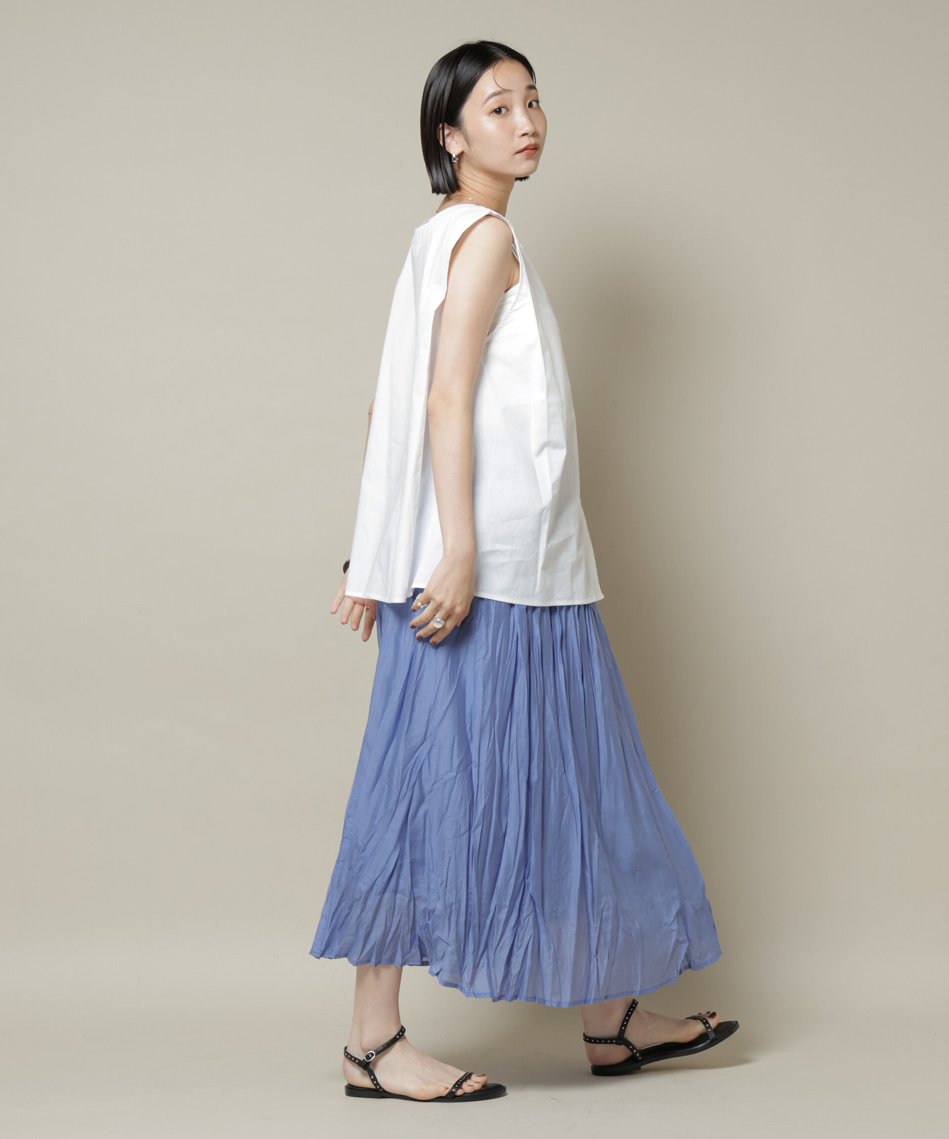 nano･universe「クリンクルシアースカート」|スカート|