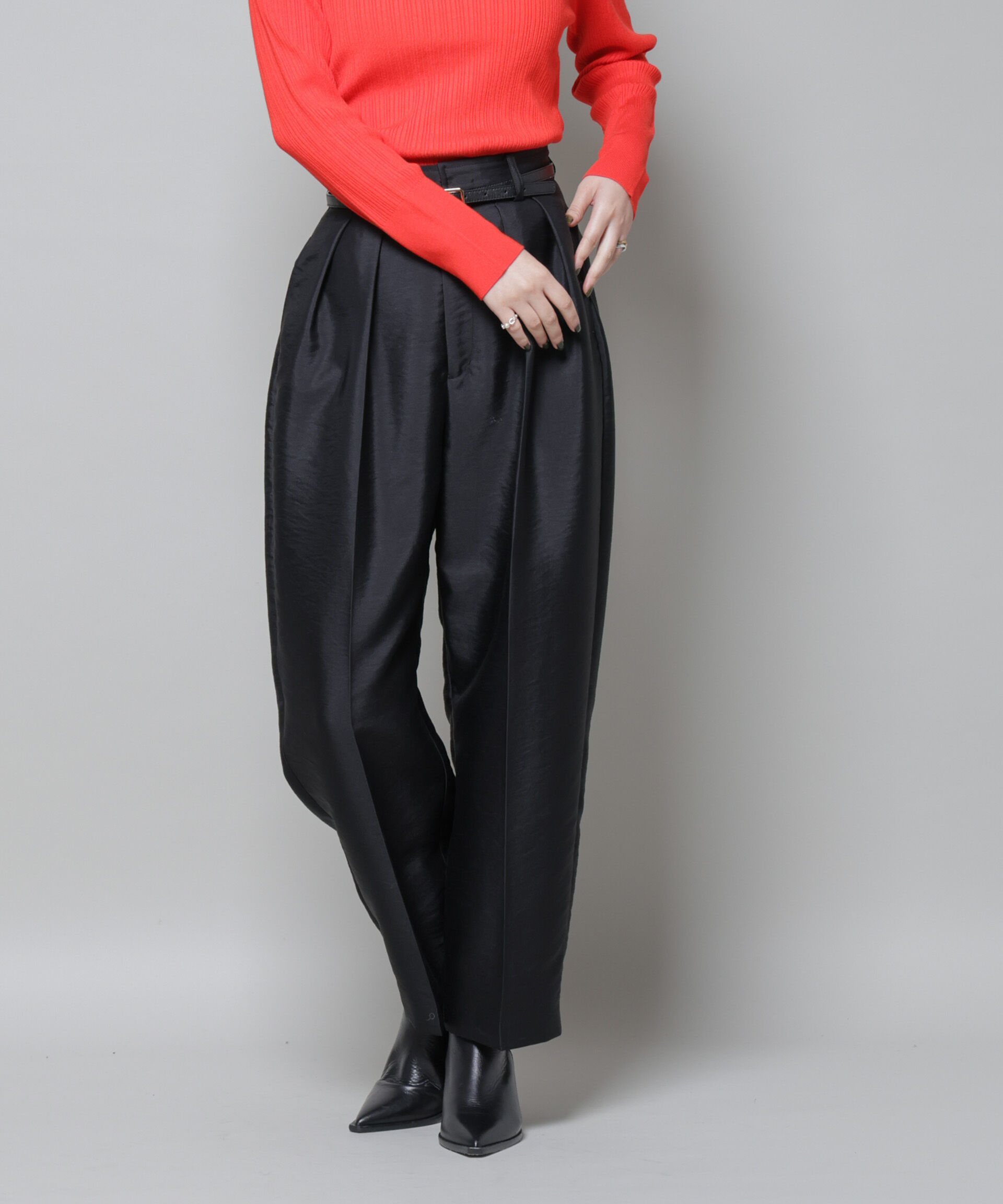 nano･universe「ツイルウェーブタックバレルパンツ」|チノ|