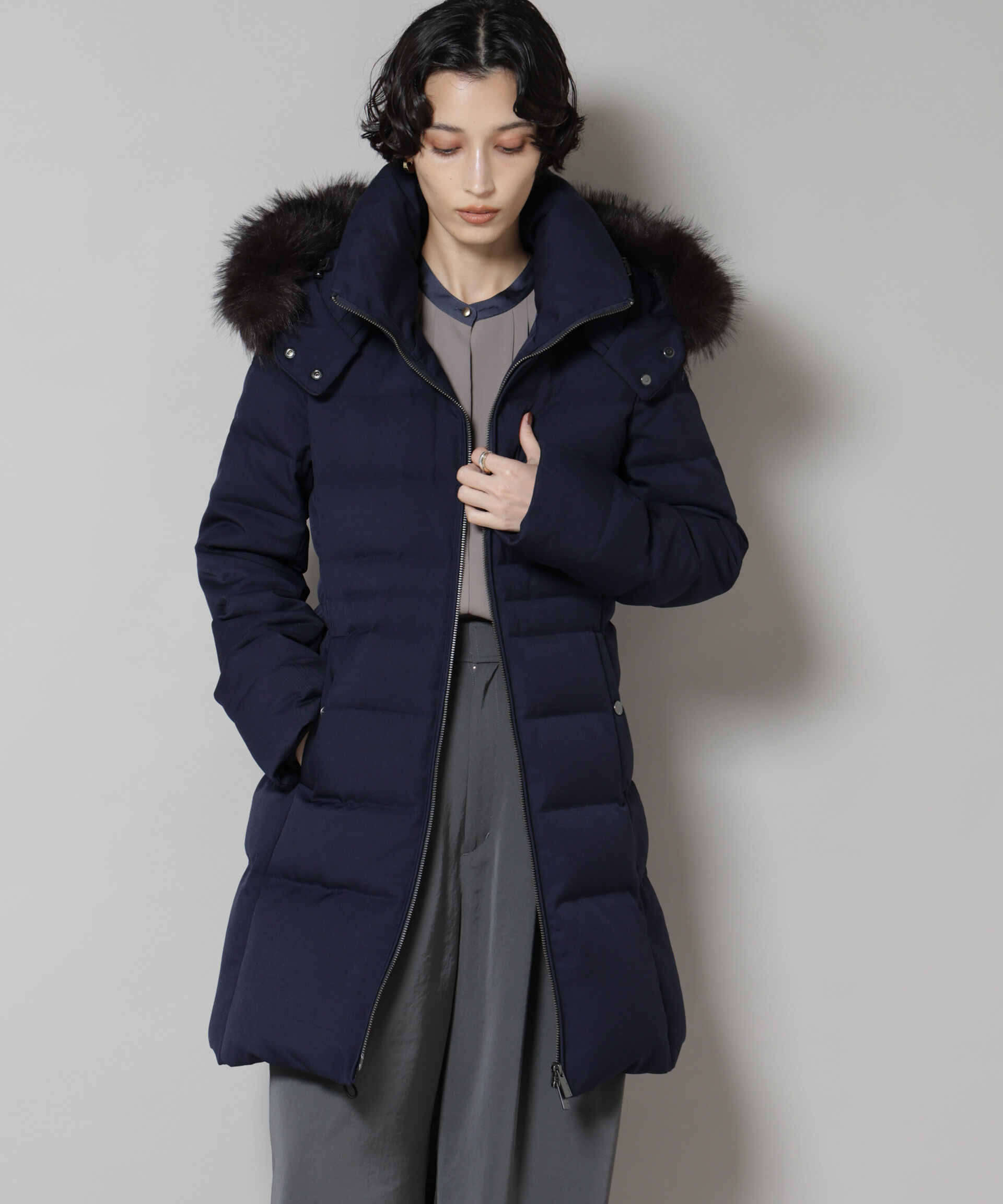 nano･universe「「西川ダウン(R)」サージロングダウン」|ダウン|