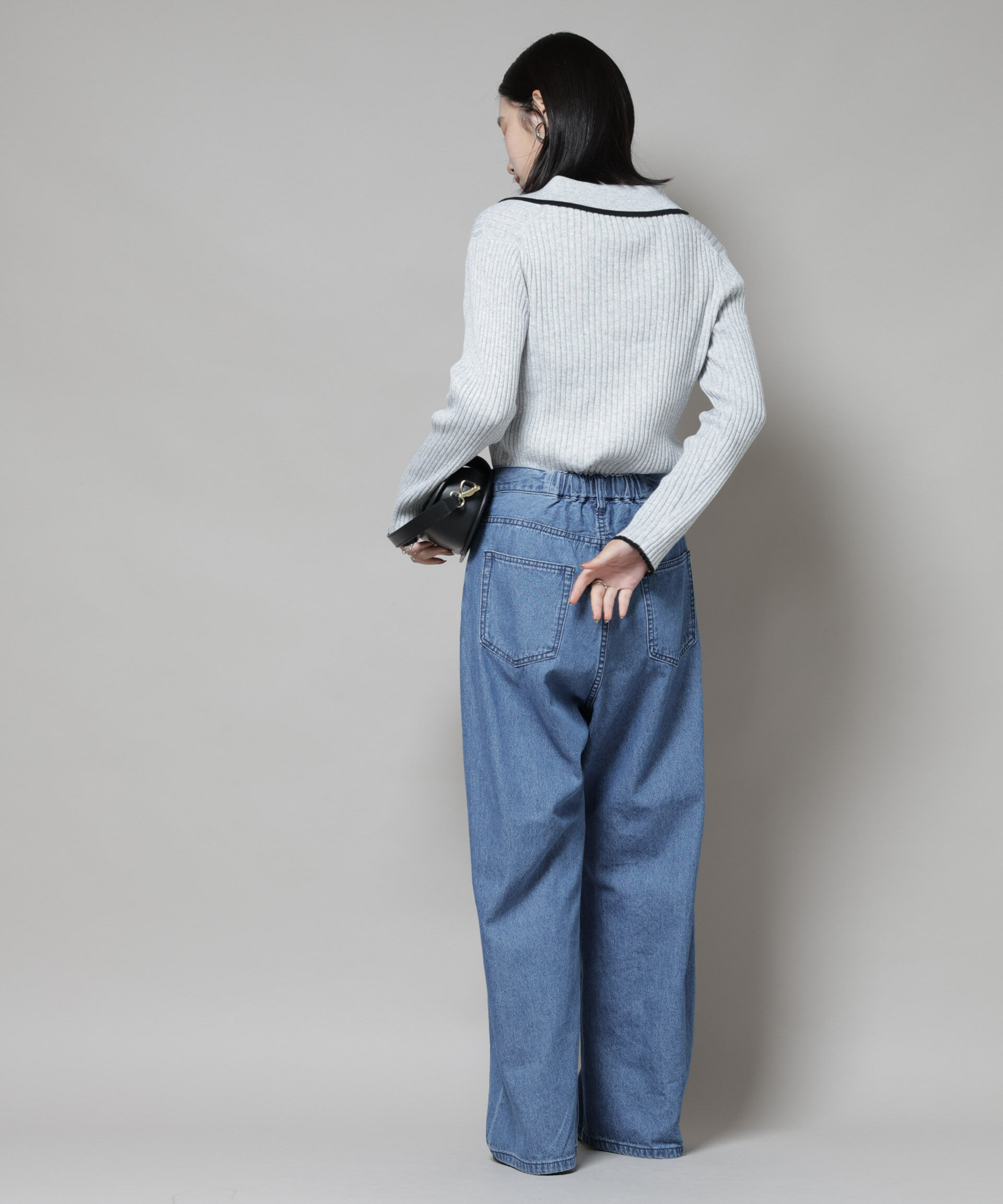 nano･universe「メランジスキッパーバイカラーニットプルオーバー(セットアップ可)」|ニット・セーター|