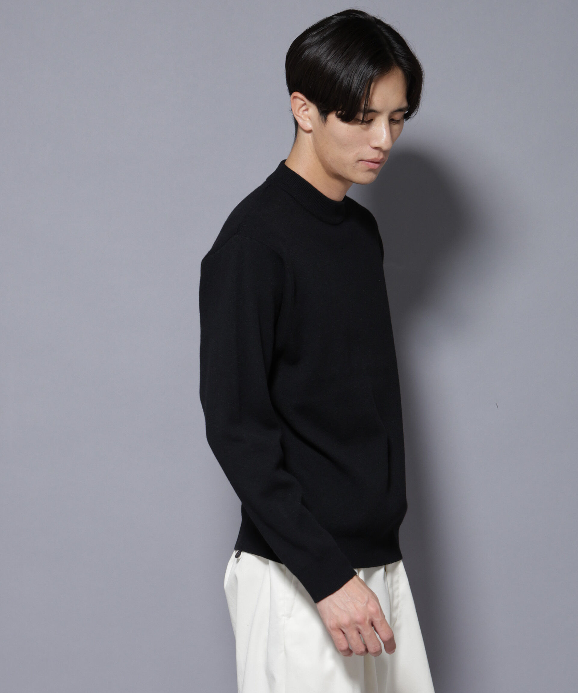 nano･universe「シルク混モックネックニット」|ニット・セーター|