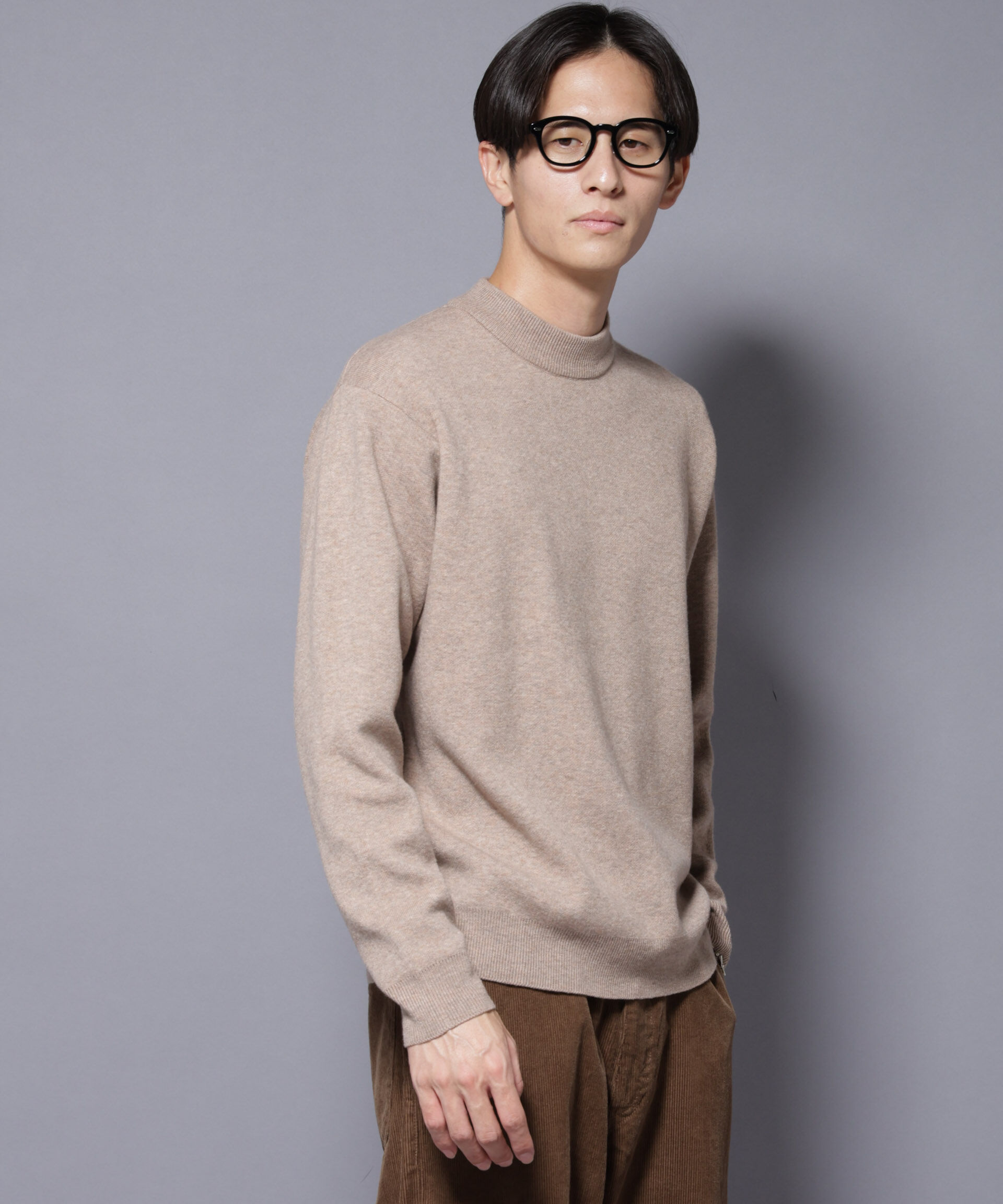 nano･universe「シルク混モックネックニット」|ニット・セーター|