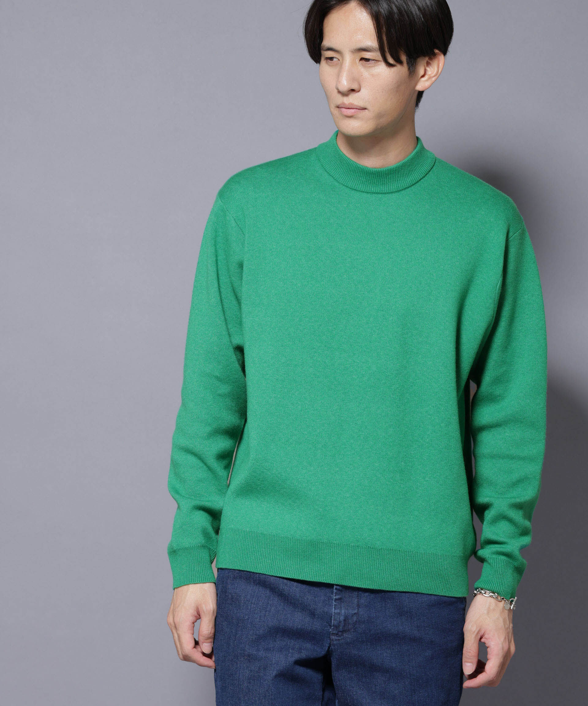 nano･universe「シルク混モックネックニット」|ニット・セーター|