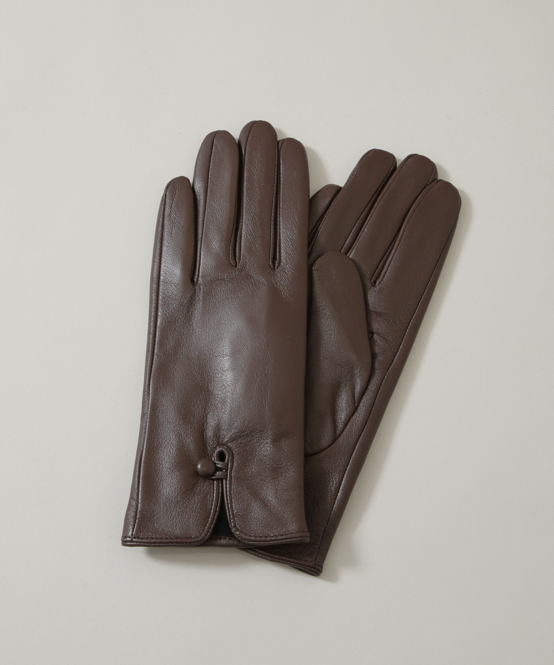 nano･universe「裏起毛レザーグローブ」|手袋|