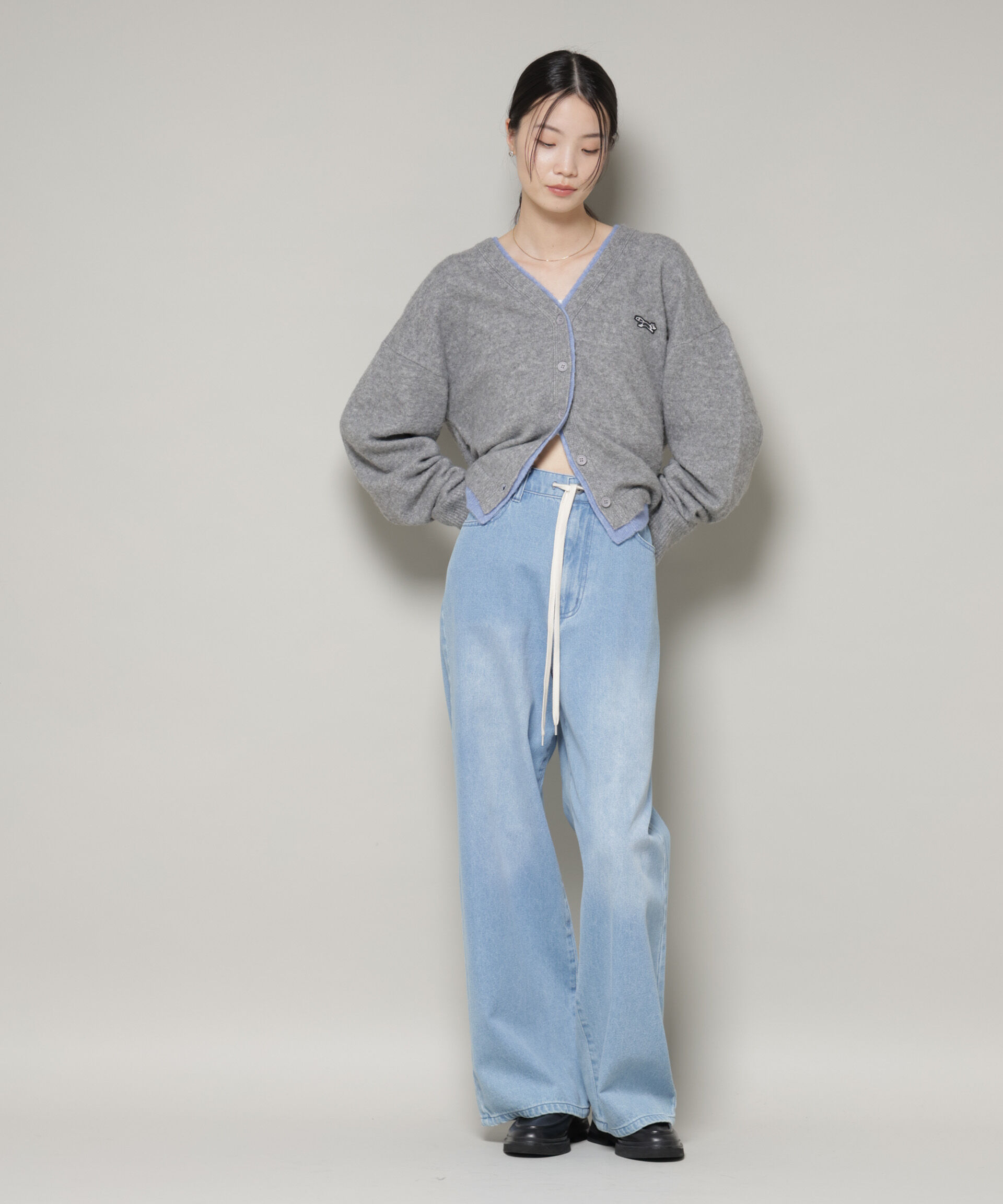 nano･universe「PENNEYS別注TheFOXバイカラーVネックカーディガン」|ニット・セーター|