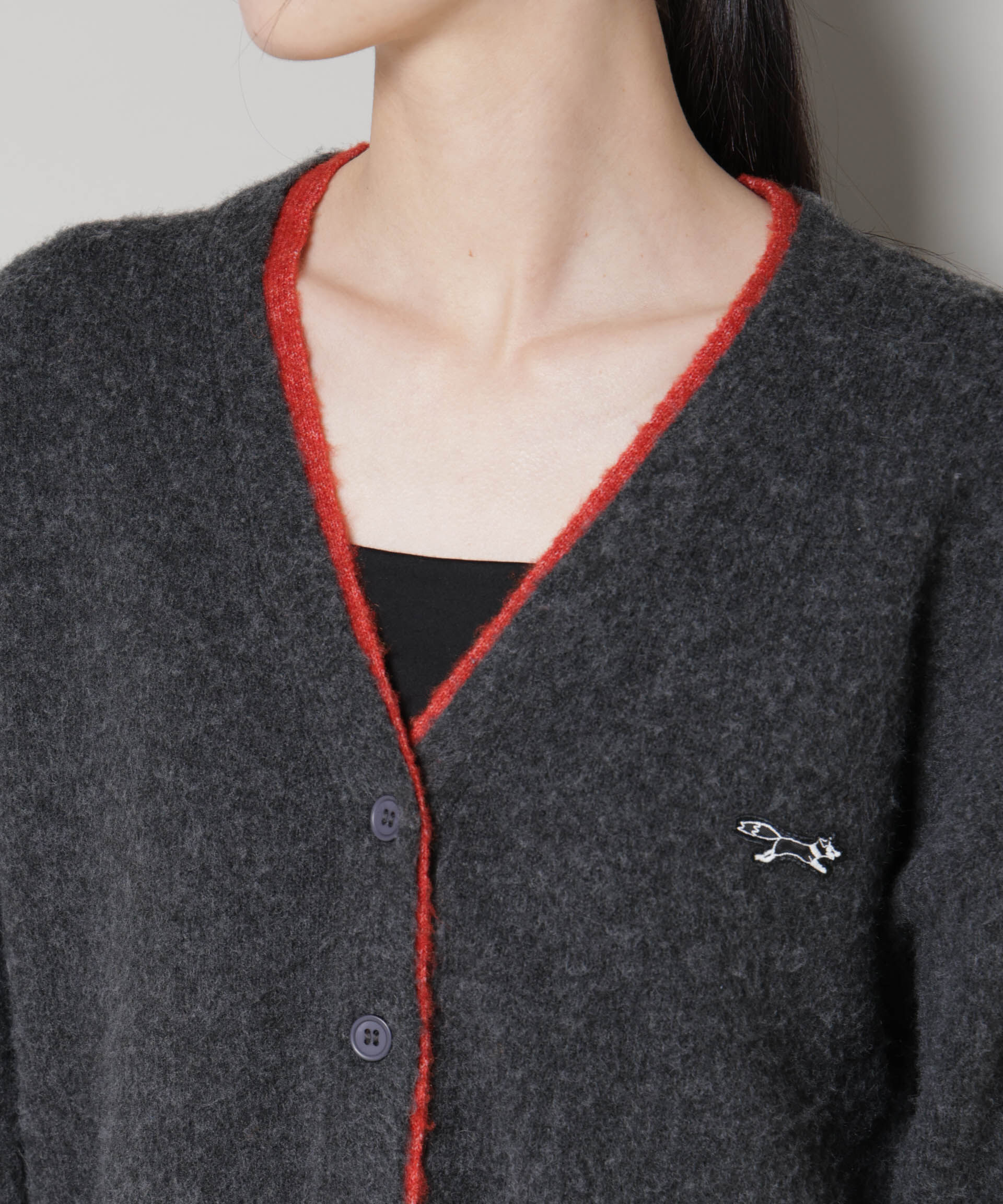 nano･universe「PENNEYS別注TheFOXバイカラーVネックカーディガン」|ニット・セーター|