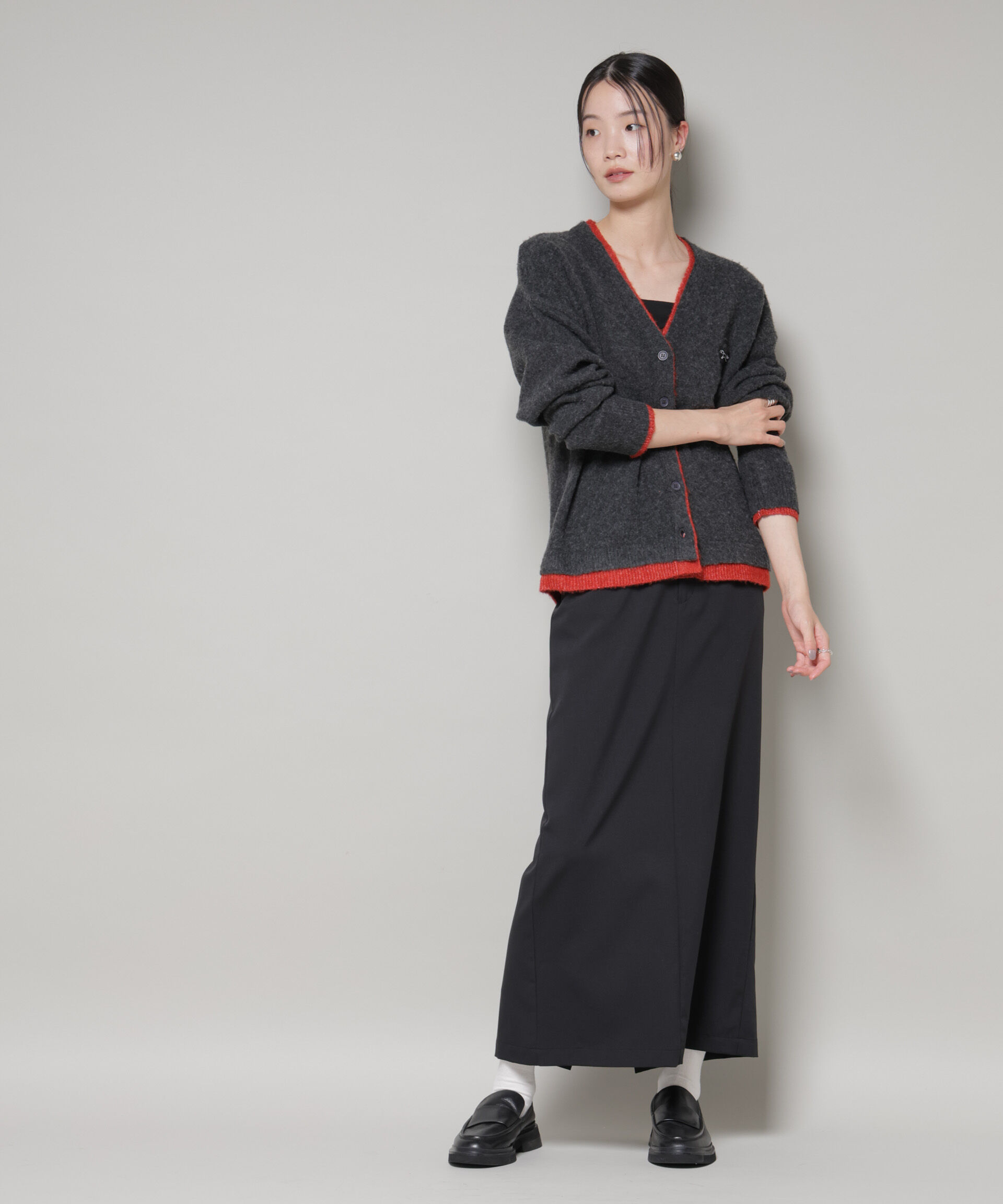 nano･universe「PENNEYS別注TheFOXバイカラーVネックカーディガン」|ニット・セーター|