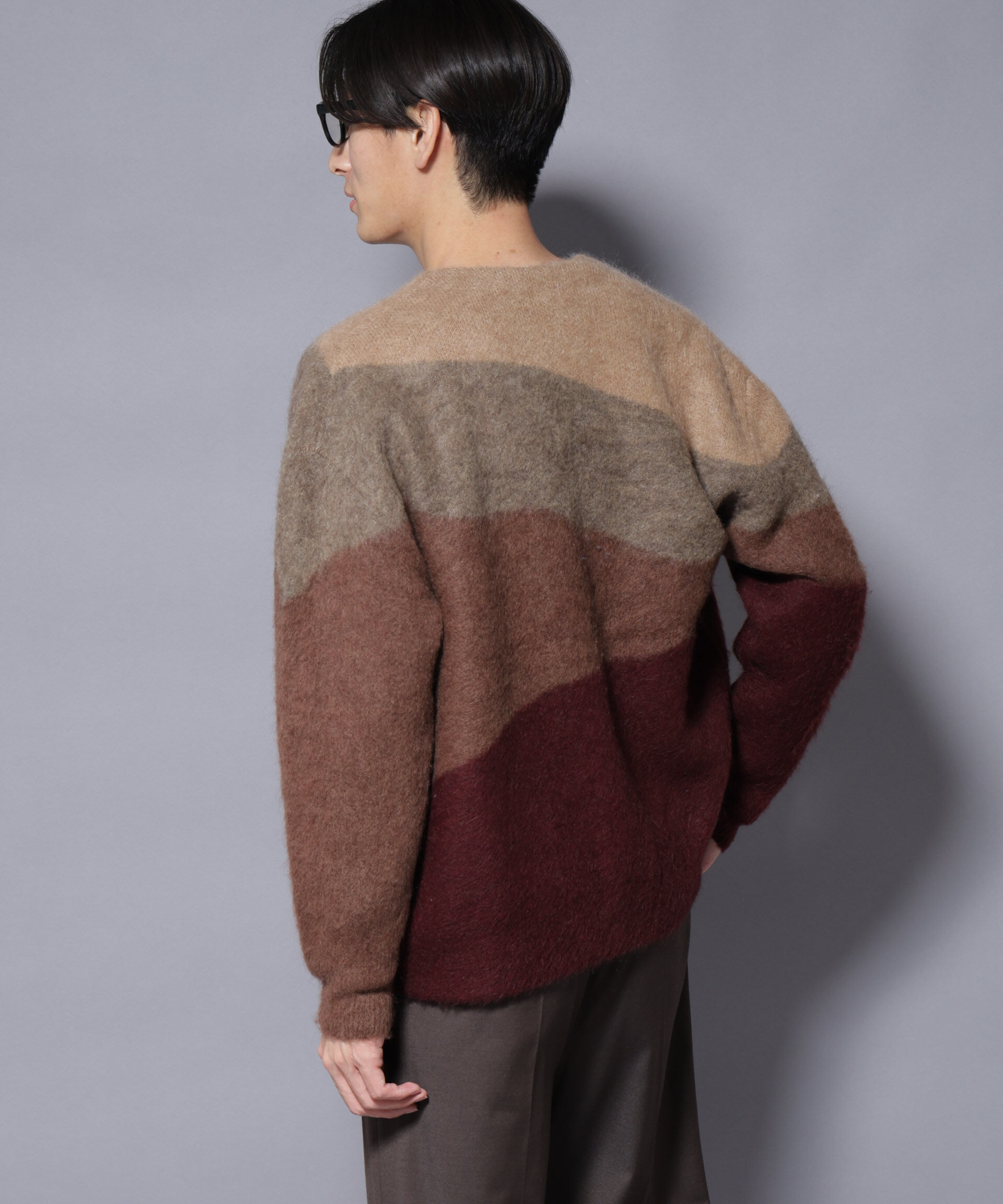 nano･universe「｢COFIL｣ SCIARADA モヘヤ混 ランドスケープニットカーディガン」|ニット・セーター|