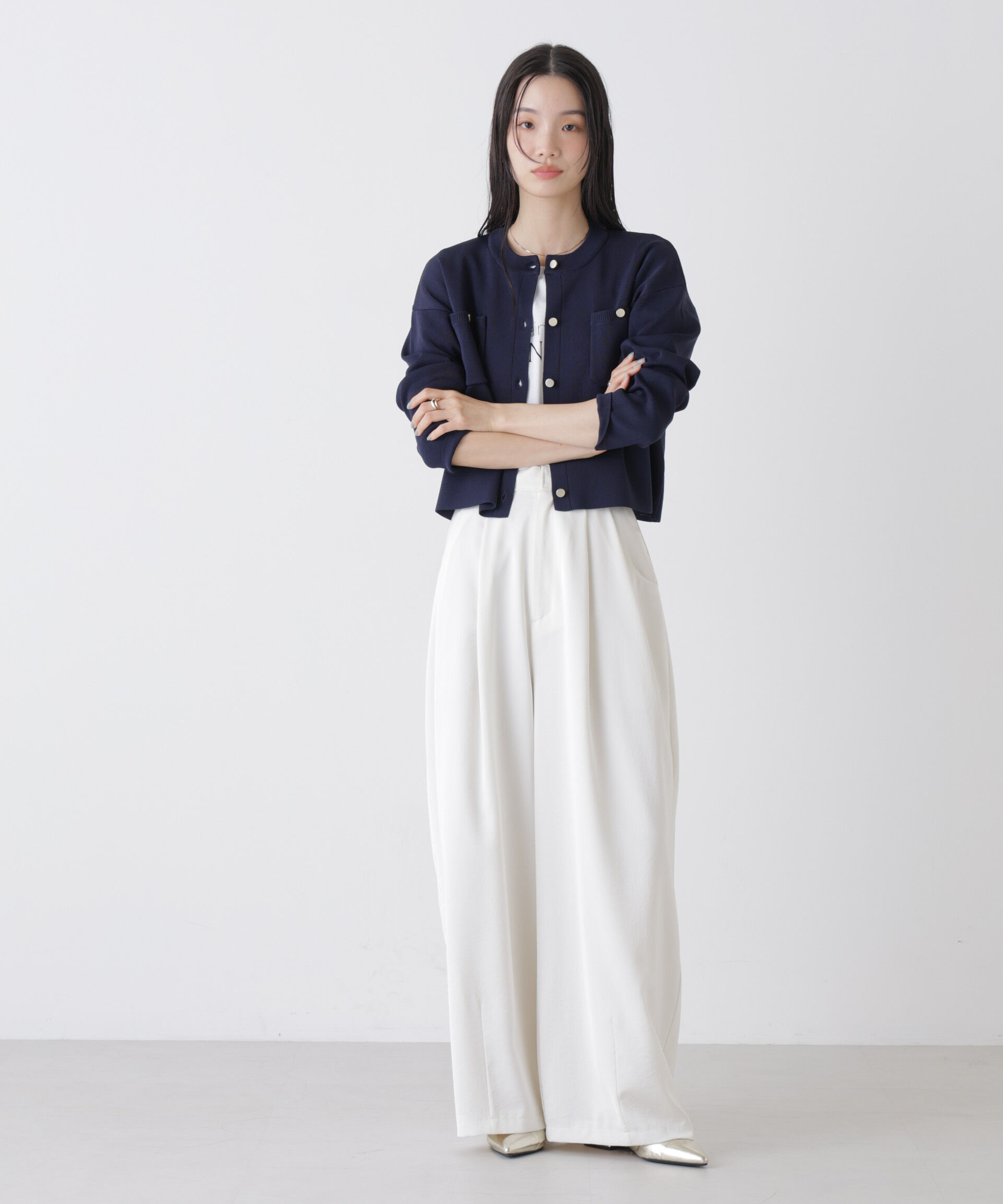 nano･universe「洗濯機洗可UVカット総針ニットカーディガン」|ニット・セーター|