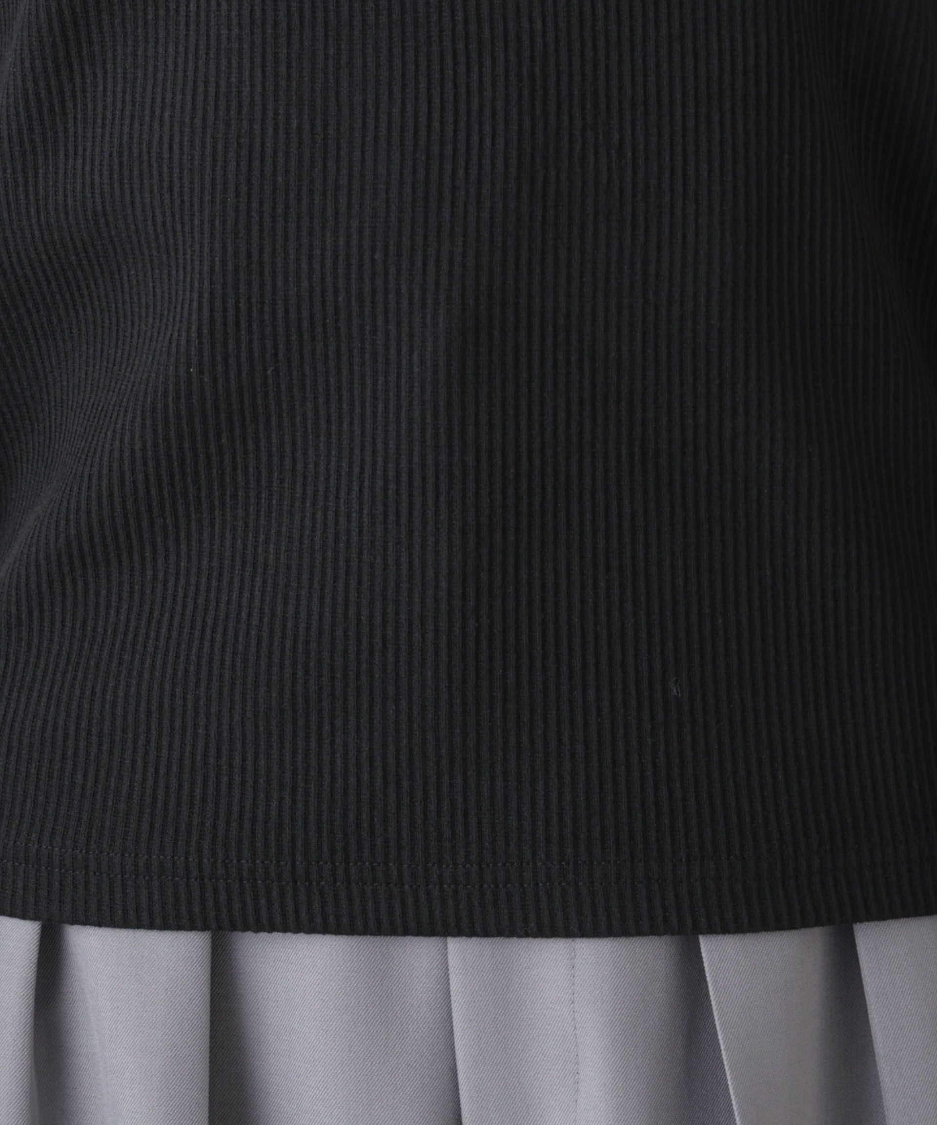 nano･universe「メタルボタンスリーブクルーネックリブカットトップス」|Tシャツ・カットソー|