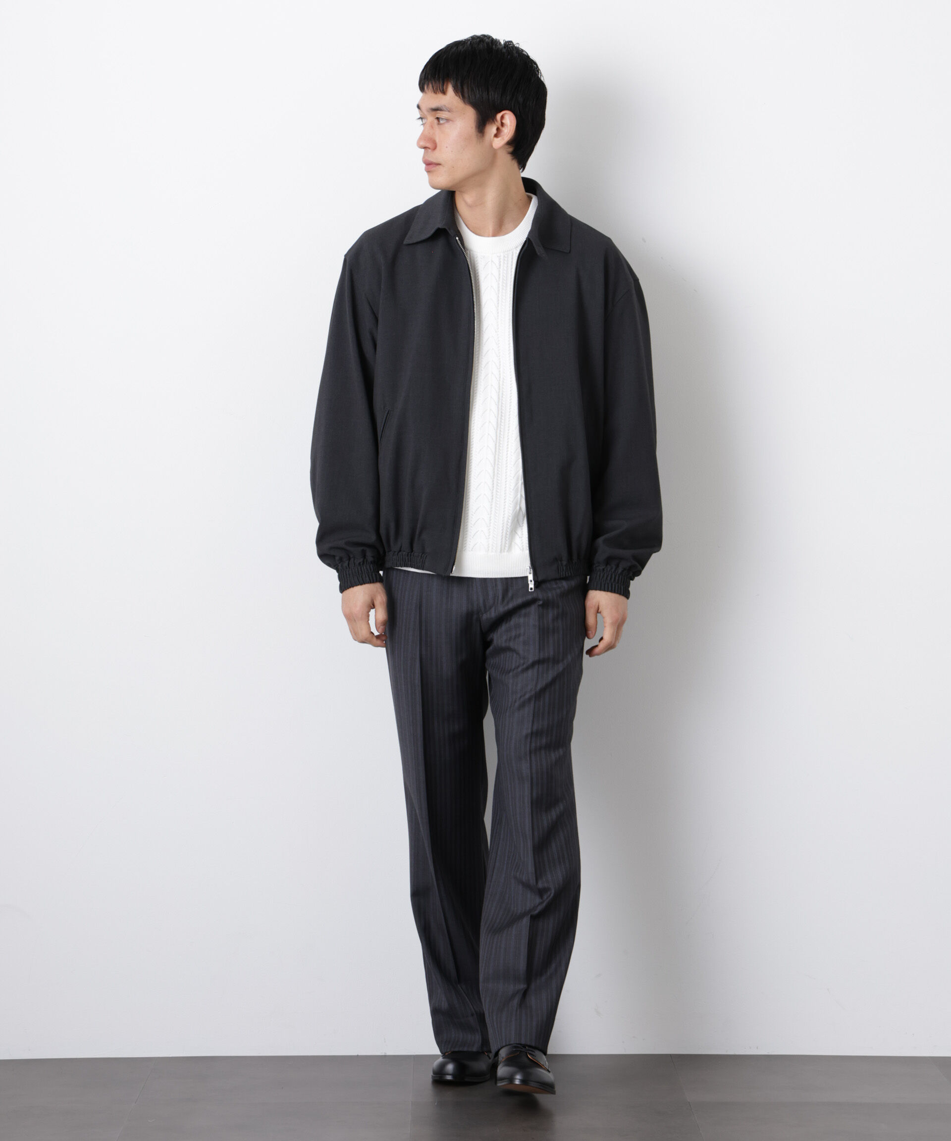 nano･universe「「モダンコンフォート」TRビックタックギャザーブルゾン」|ブルゾン・スタジャン|