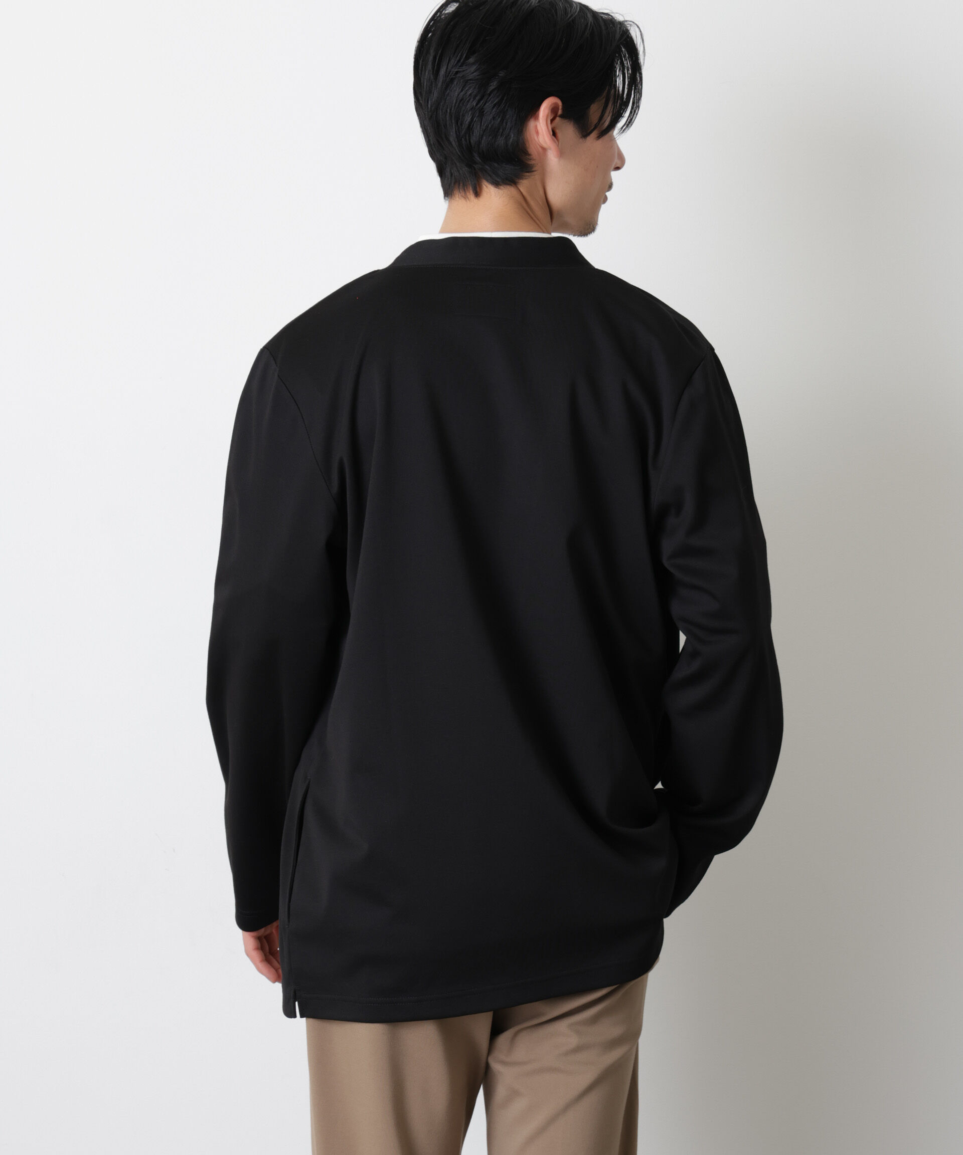 nano･universe「「モダンコンフォート」ダブルジャージー着流しカーディガン」|Tシャツ・カットソー|