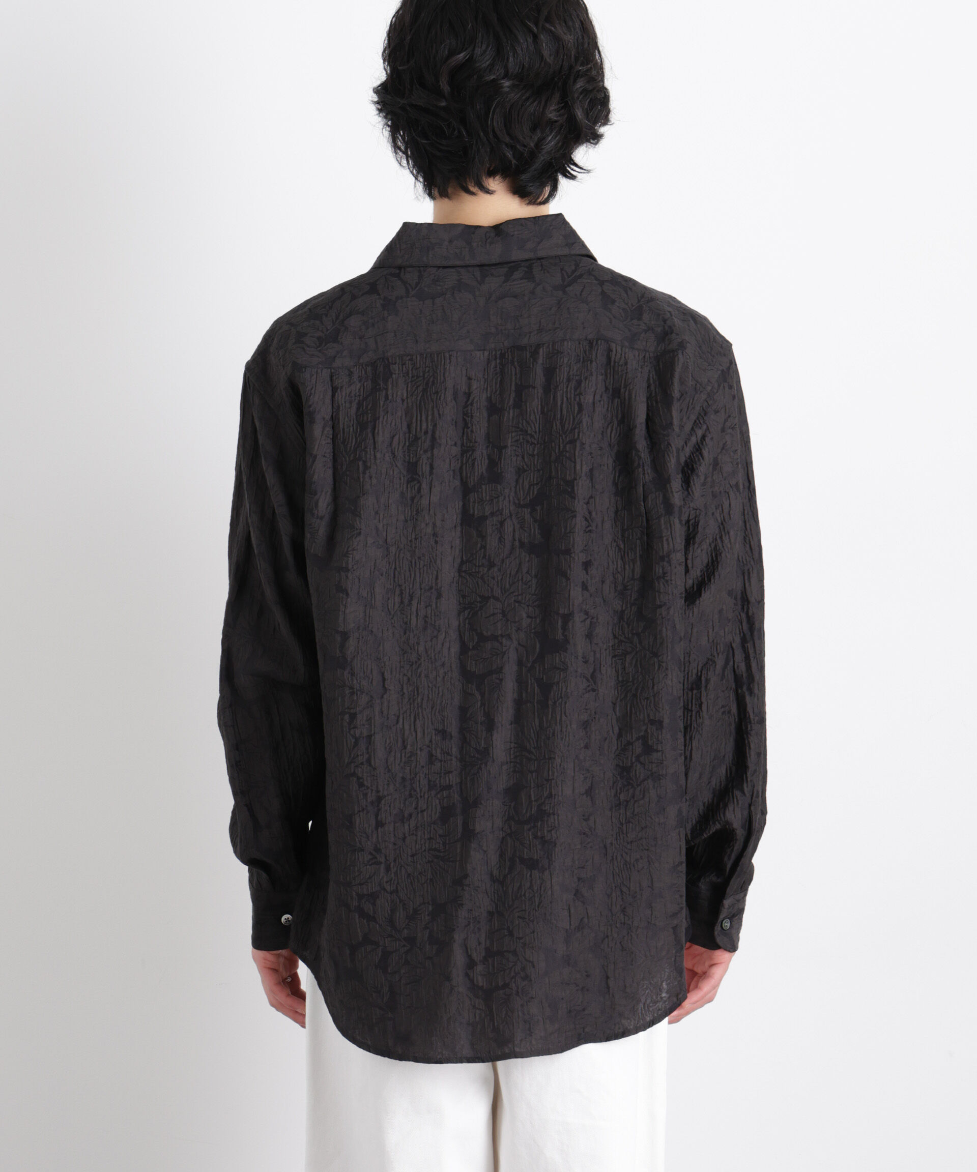 nano･universe「サイレントフラワージャガード オーバーシャツ」|シャツ・ブラウス|