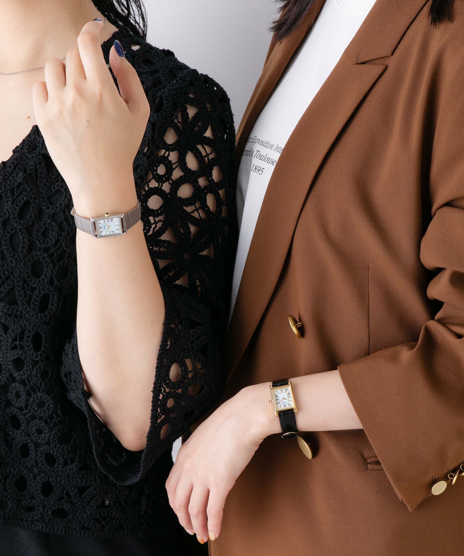 nano･universe「SEIKO/セイコー コラボレーション スクエア ゴールド&times;ブラック」|腕時計|