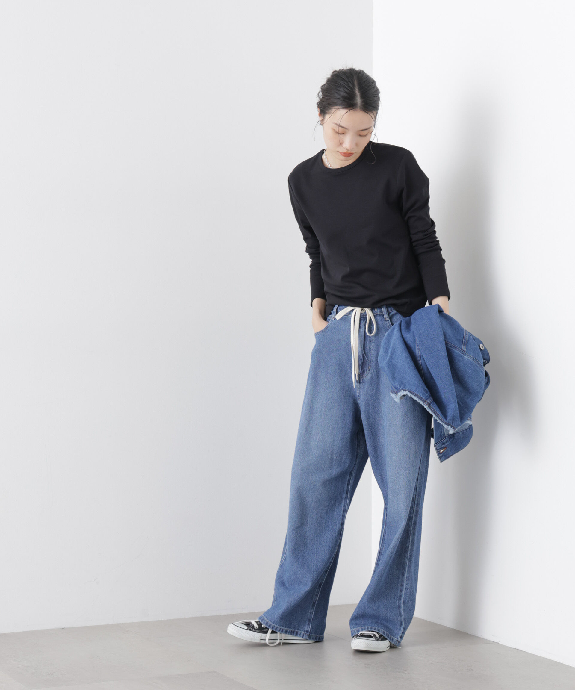 nano･universe「Repur加工 スムースシルケットロングスリーブトップス」|Tシャツ・カットソー|