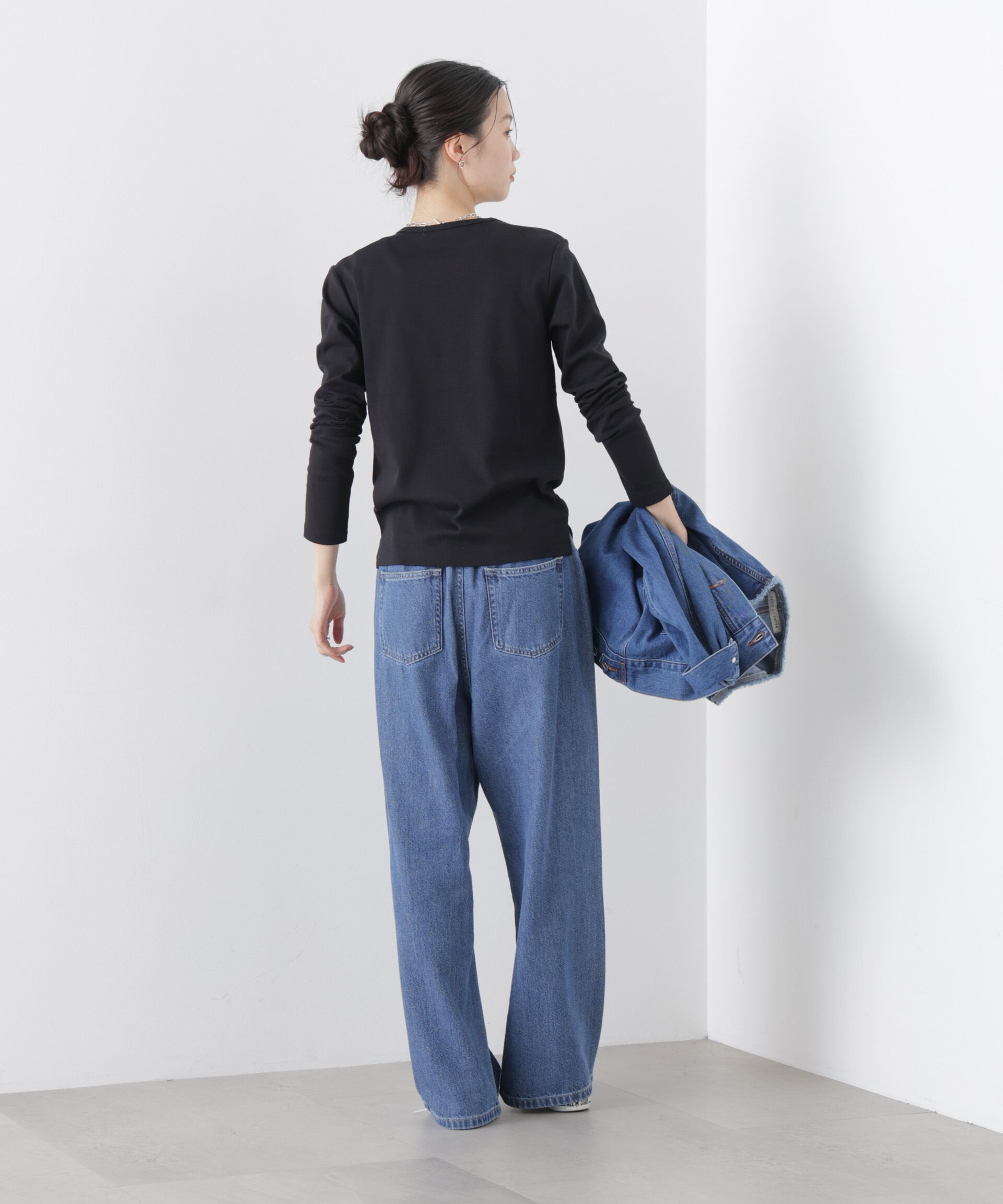 nano･universe「Repur加工 スムースシルケットロングスリーブトップス」|Tシャツ・カットソー|